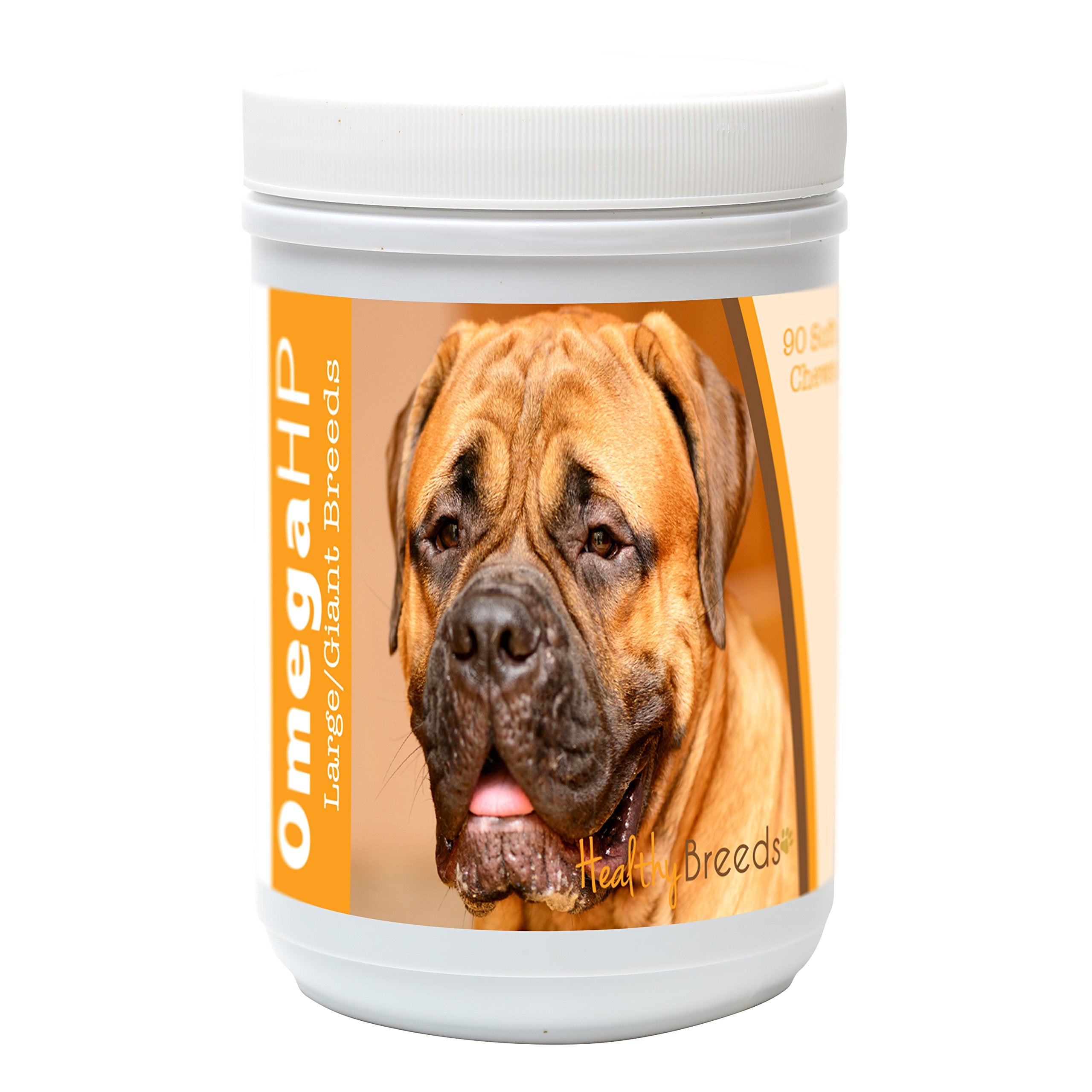 Healthy Breeds Bullmastiff Omega HP Fatty Acid Skin and Coat Support Soft Chews 90 Count