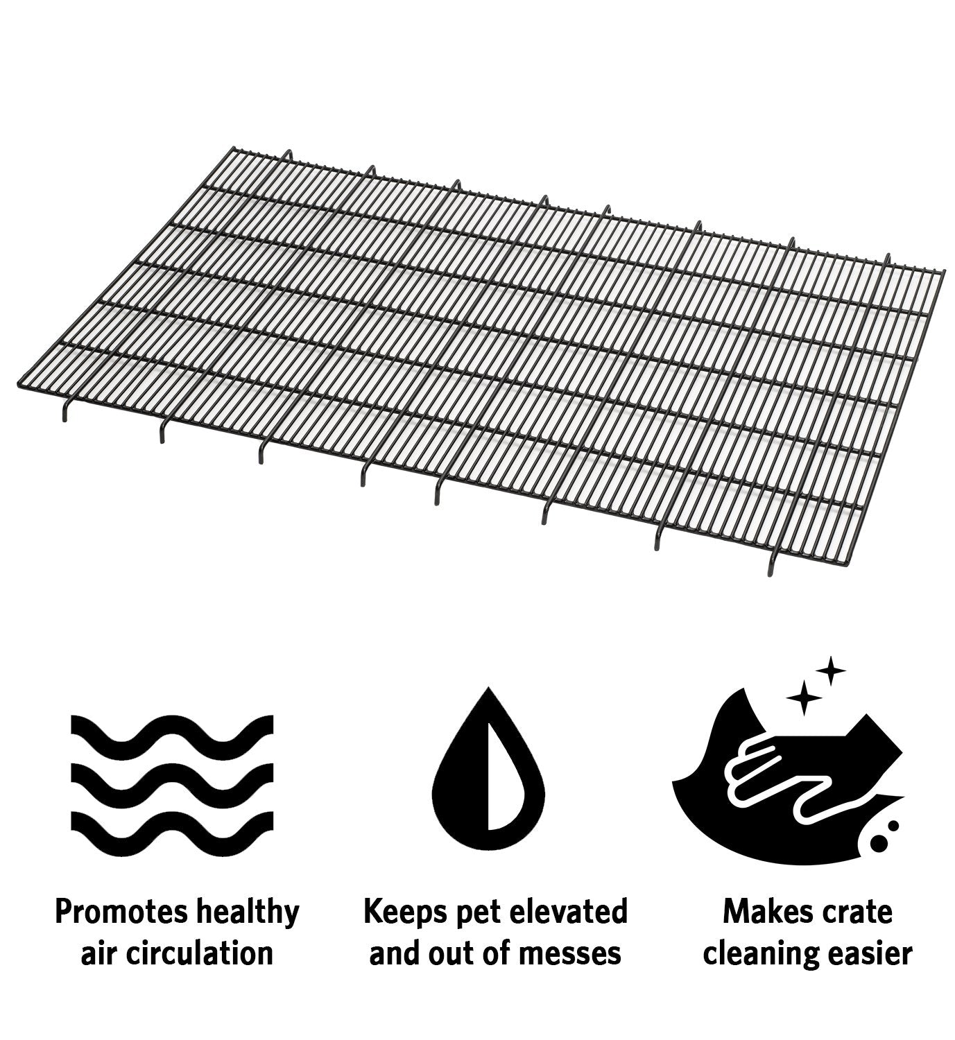 Midwest Homes For Pets Floor Grid For Dog Crate | Elevated Floor Grid Fits Midwest Folding Metal Dog Crate Models 1548U, 1548Ddu, 1648U, 1648Ddu, 748Up, 448, 448Dd