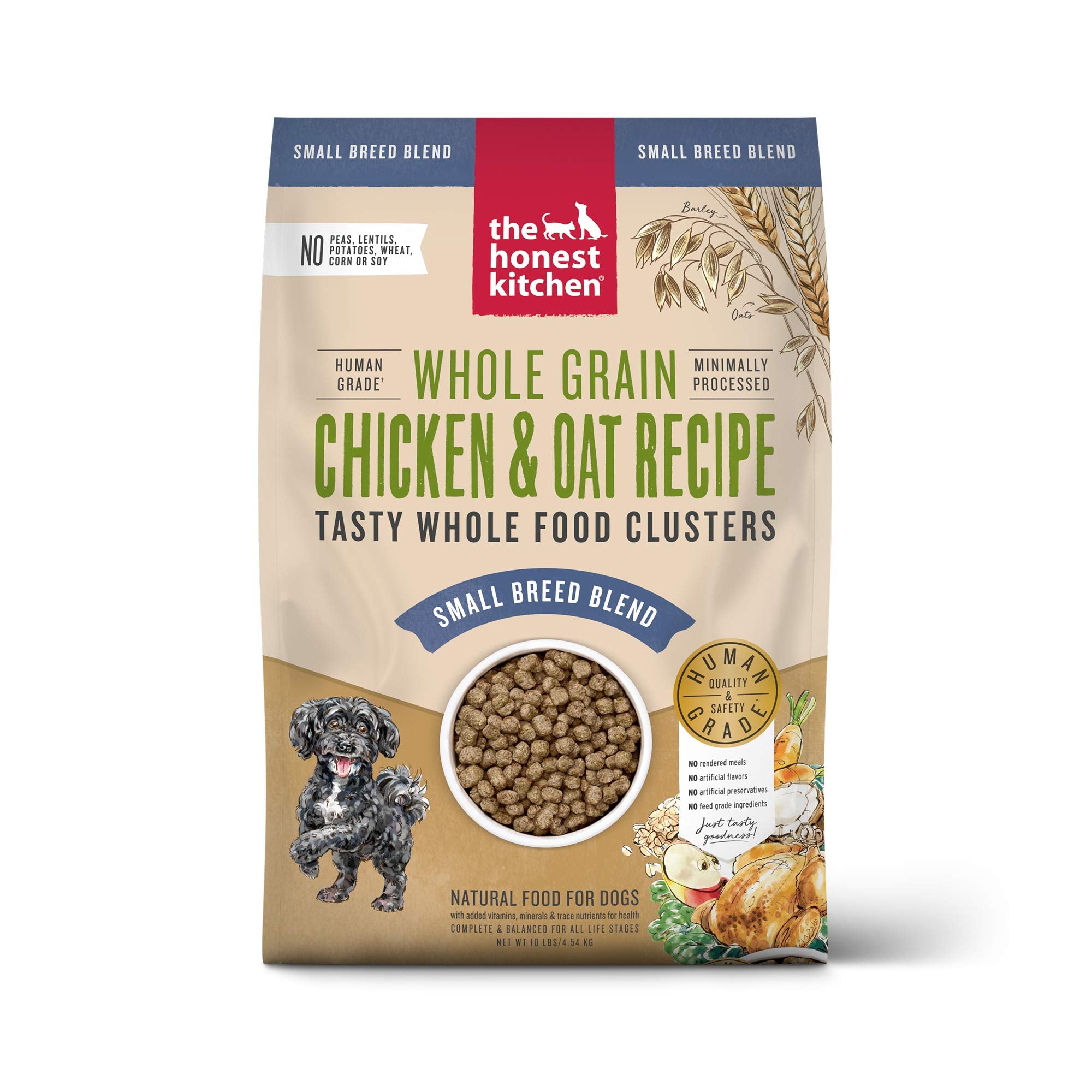 The Honest Kitchen Whole Food Clusters Small Breed Whole Grain Chicken Dry Dog Food, 10 lb Bag
