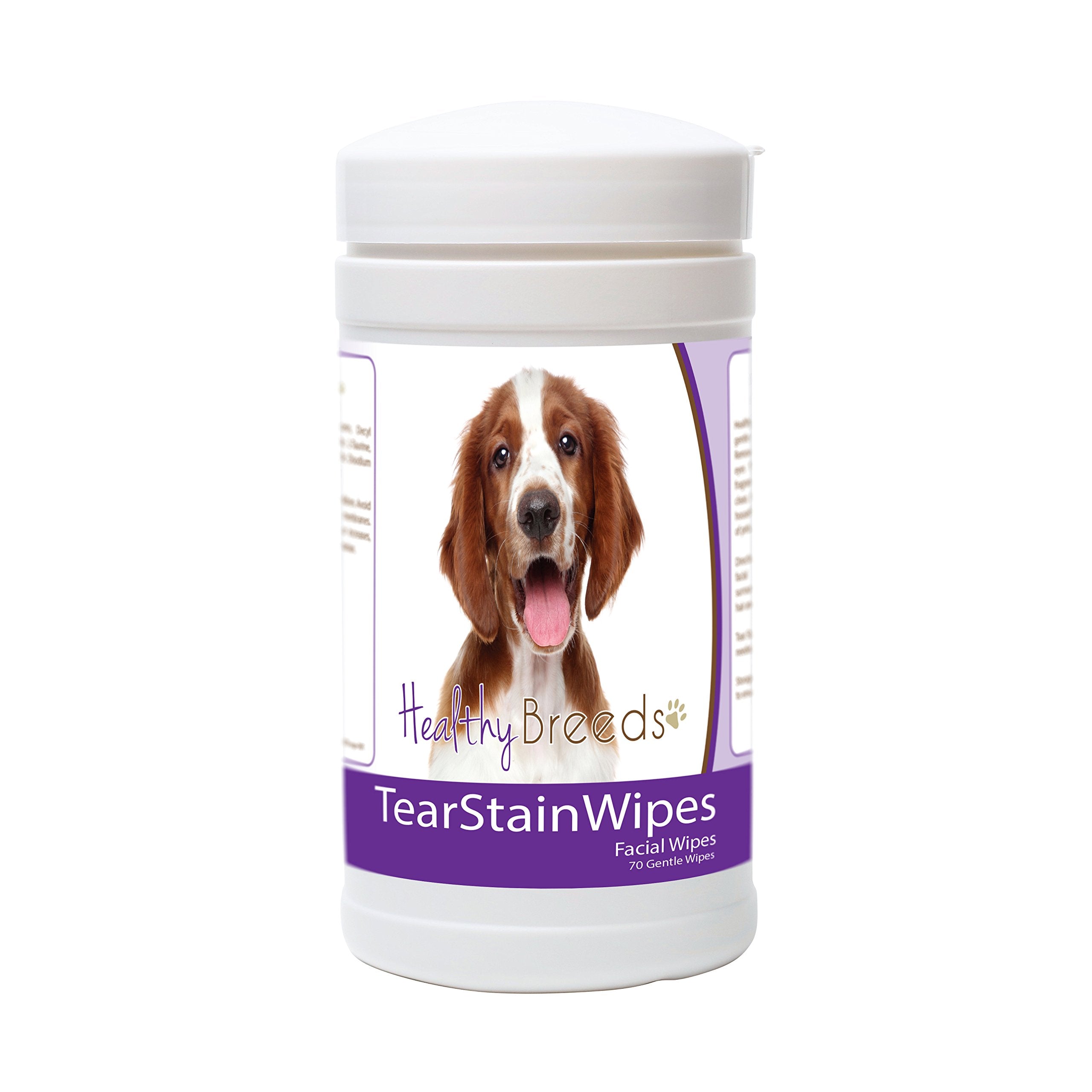 Healthy Breeds Welsh Springer Spaniel Tear Stain Wipes 70 Count