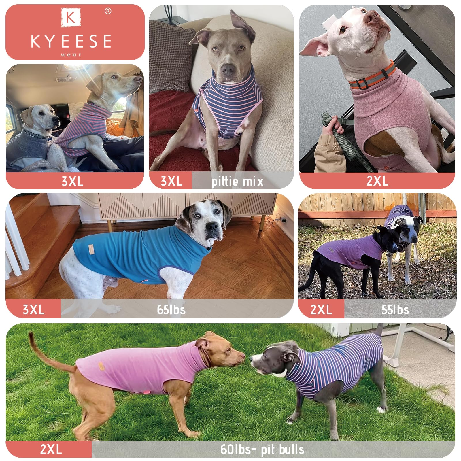Kyeese 2Pack Dog Sweater Soft Dog Sweatshirt Pullover Dog Sweaters For Medium Dogs Male Warm Dog Coats Stretchy Dachshund Clothes Turtleneck Dog Clothes