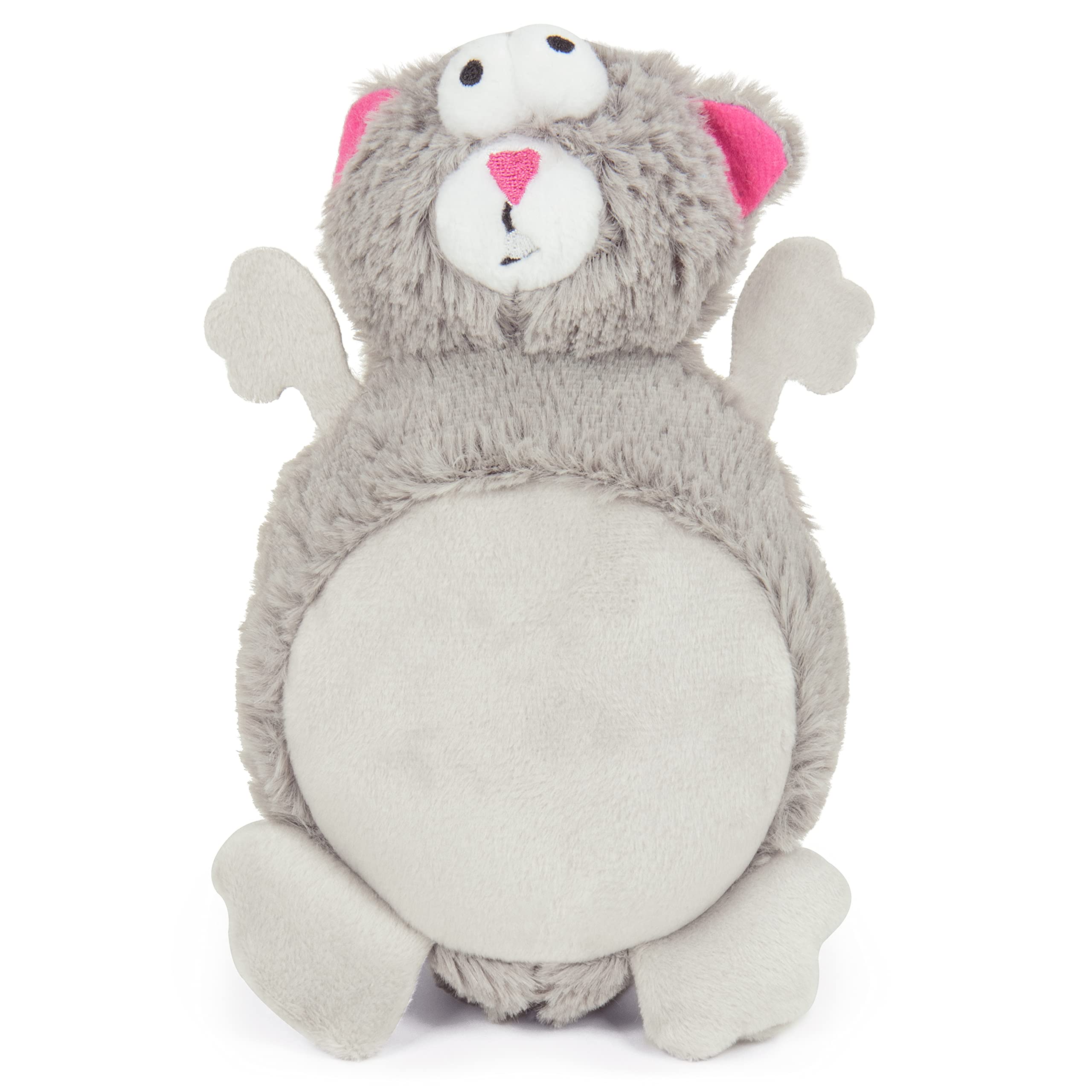 Godog Action Plush Squirrel Animated Squeaky Dog Toy, Chew Guard Technology - Gray, One Size