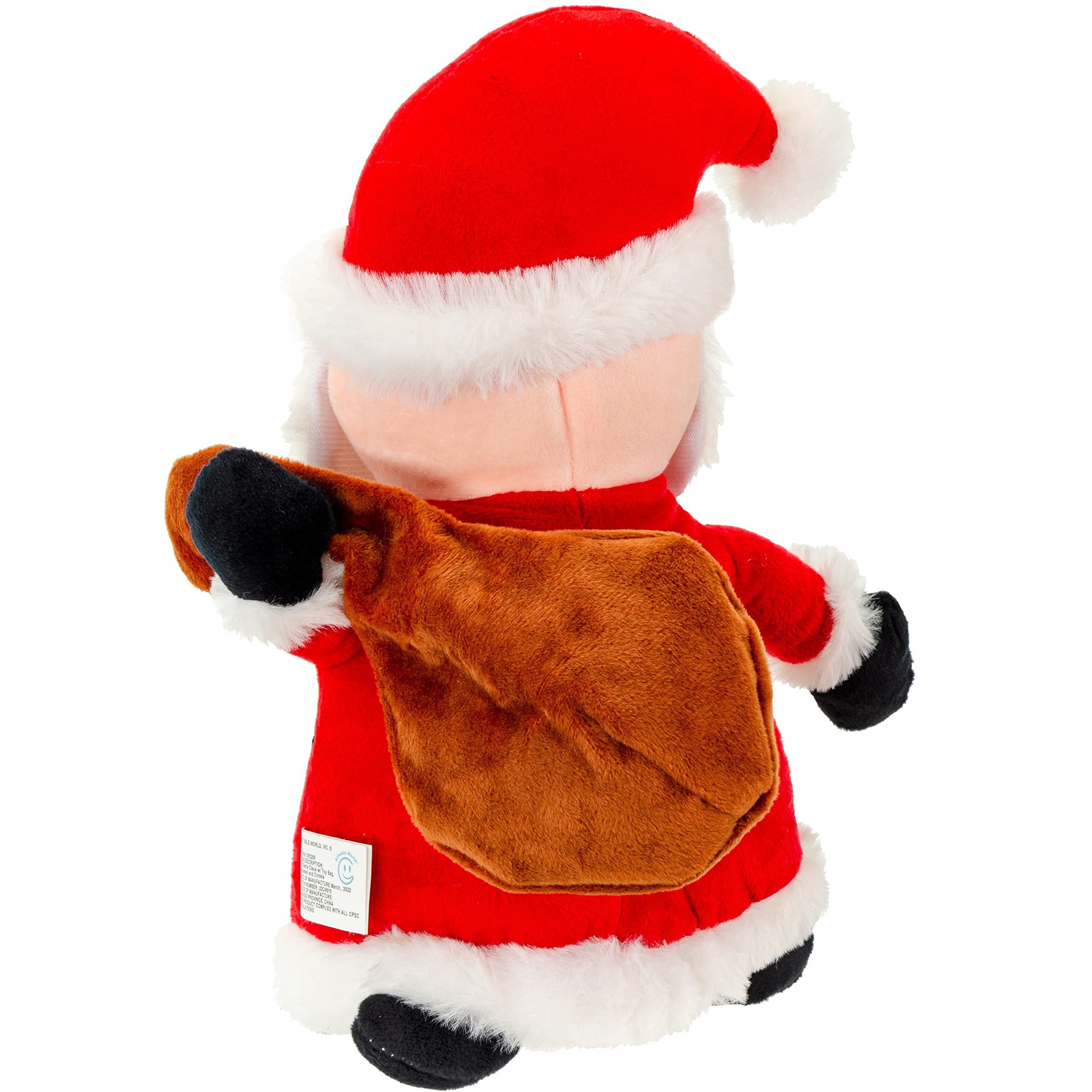 Giftable World Holiday Plush Pet Toy Fun For Christmas Designs With Squeaker Dog Chew Toy (8'' Holiday Bear)