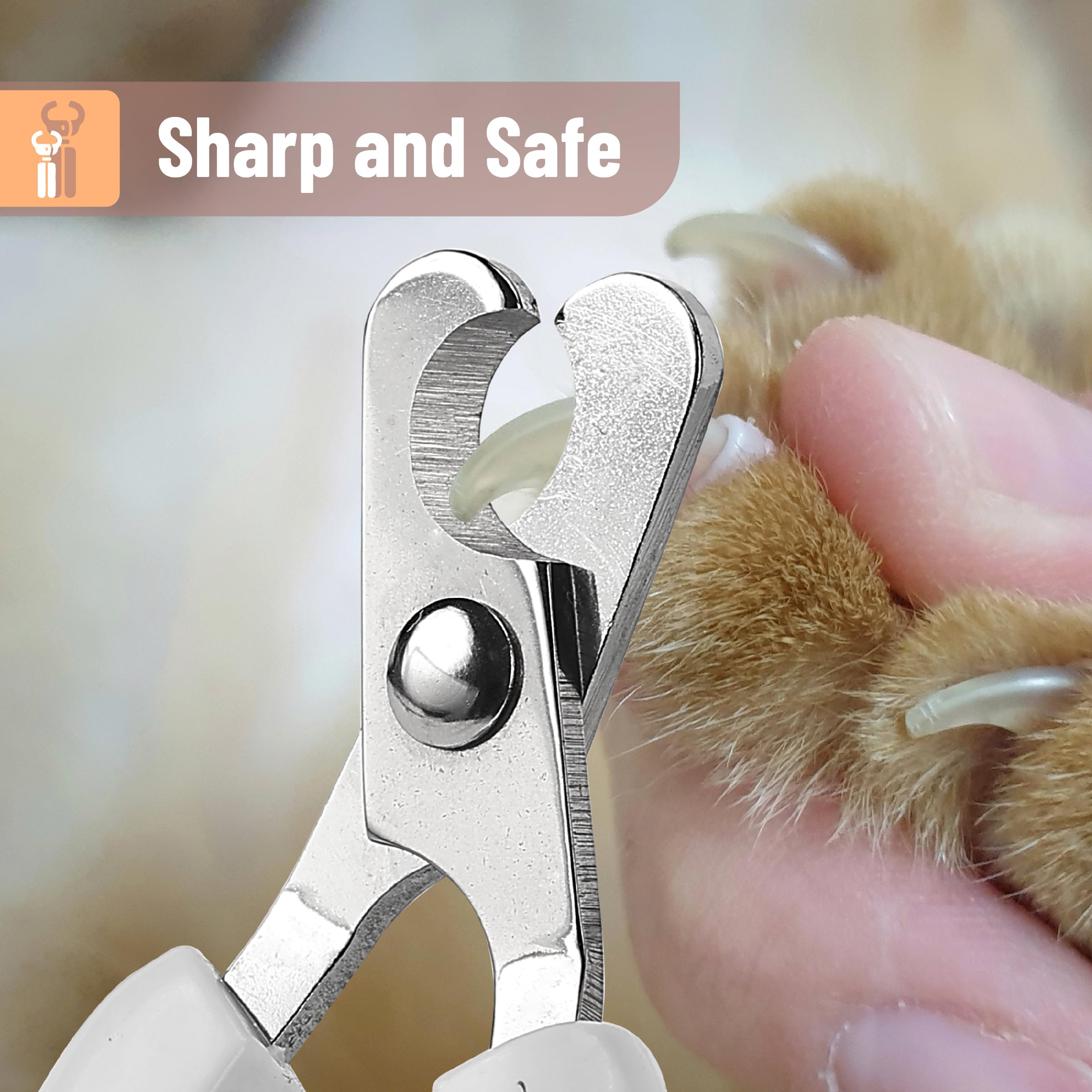 Mr. Pen- Cat Nail Clipper, Raspberry Red & White Cat Nail Trimmer, Cat Nail Clippers, Cat Claw Clippers, Cat Clippers For Nails, Pet Nail Clippers, Small Dog Nail Clipper Cat Claw Trimmer