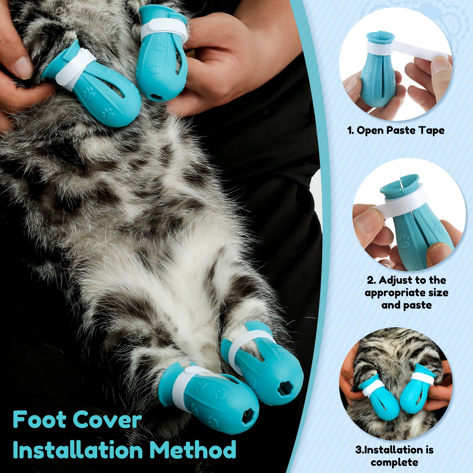 Dnamyjme Cat Muzzle For Grooming, Breathable Cat Muzzle Helmet With 4 Silicone Paw Shoes, Transparent Cat Astronaut Helmet, Dura