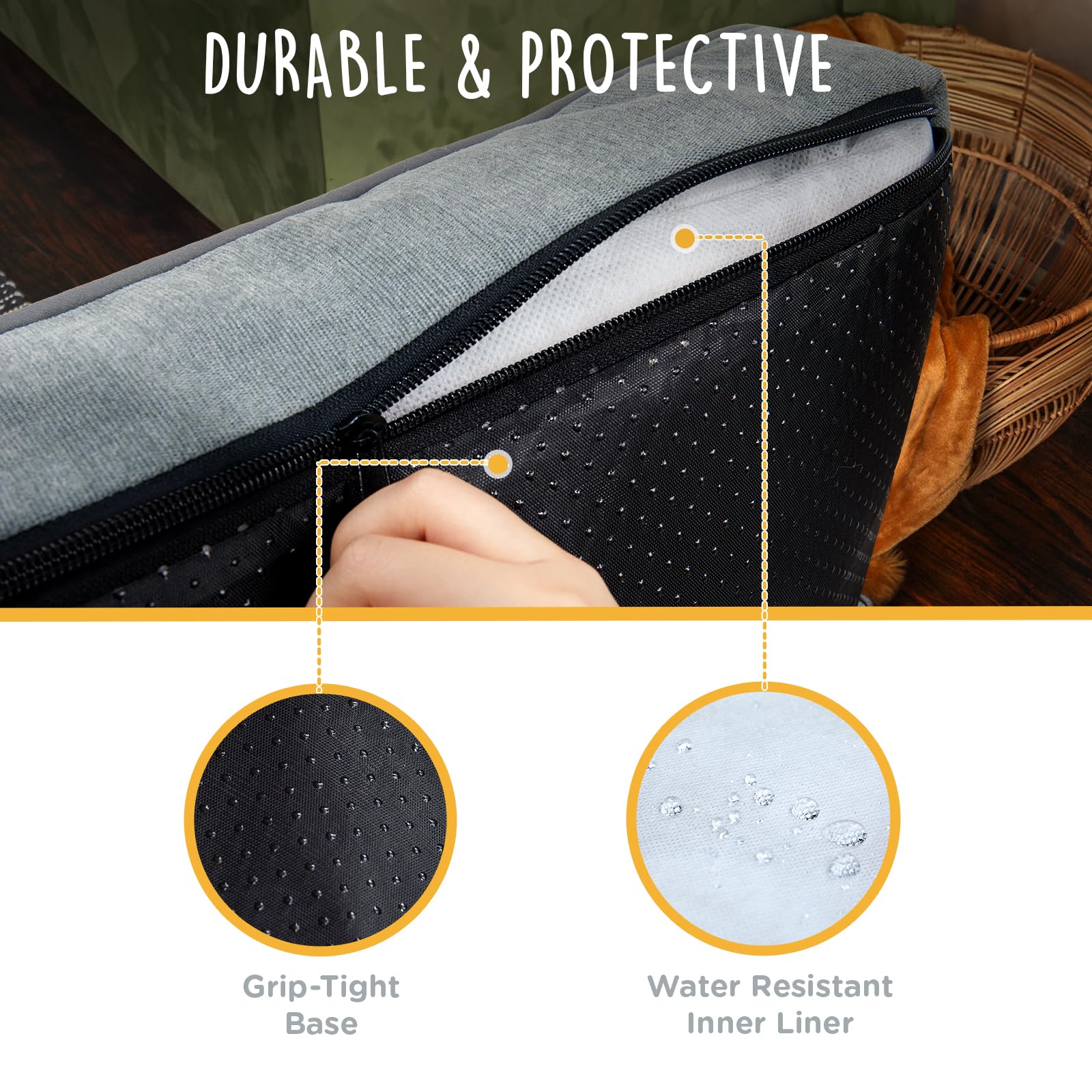 Canine Canyon Milo Dog Bed For Medium Dogs, Waterproof Pet Bed Pillows With Removable Washable Cover, Pet Sleeping Mattress, 30