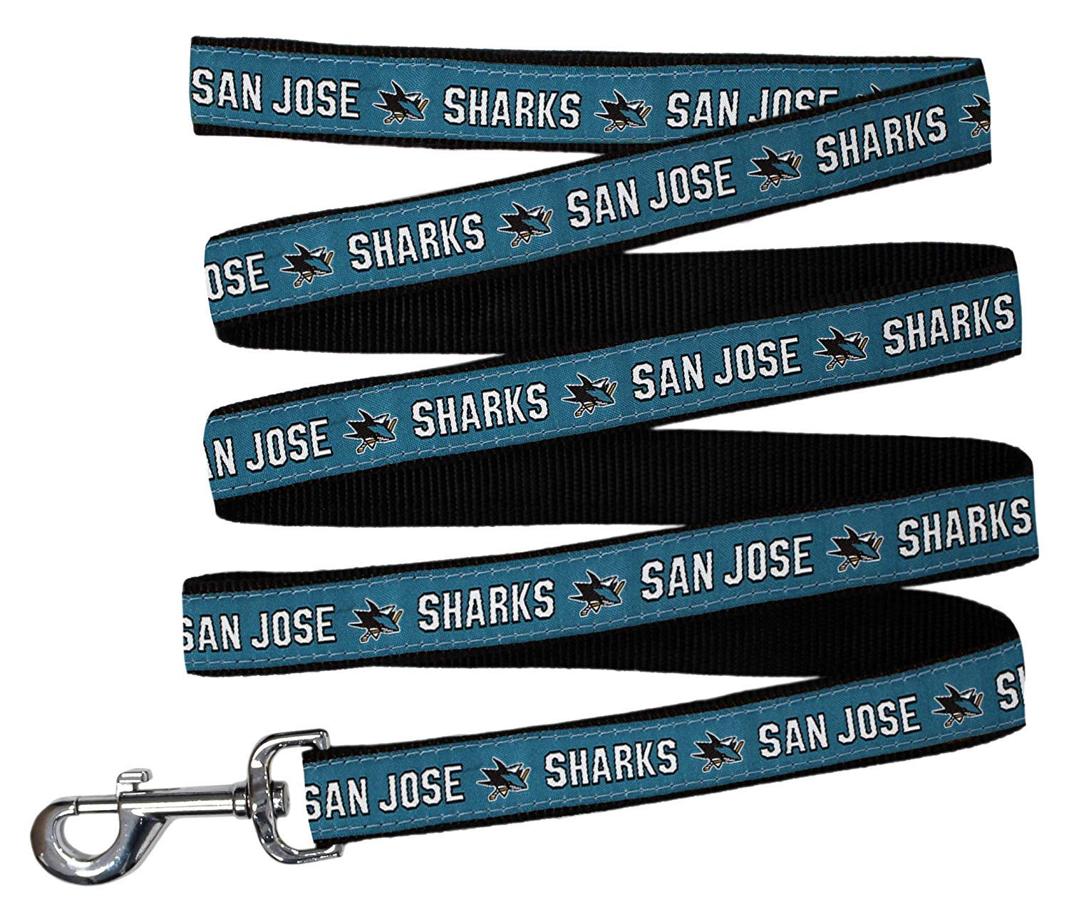 Pets First NHL SAN Jose Sharks Leash for Dogs & Cats, Large. - Walk Cute & Stylish! The Ultimate Hockey Fan Leash!, 6 ft Long x 