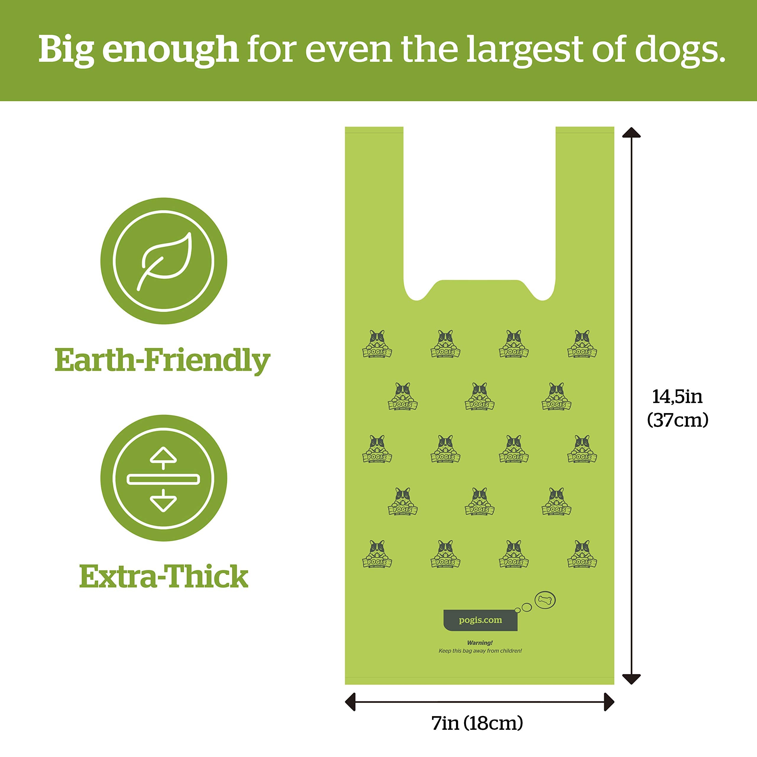 Pogi'S Dog Poop Bags With Handles Bulk - 900 Doggy Poop Bags With Easy-Tie Handles - Leak-Proof, Ultra Thick, Scented Poop Bags For Dogs, Cat Poop Bags