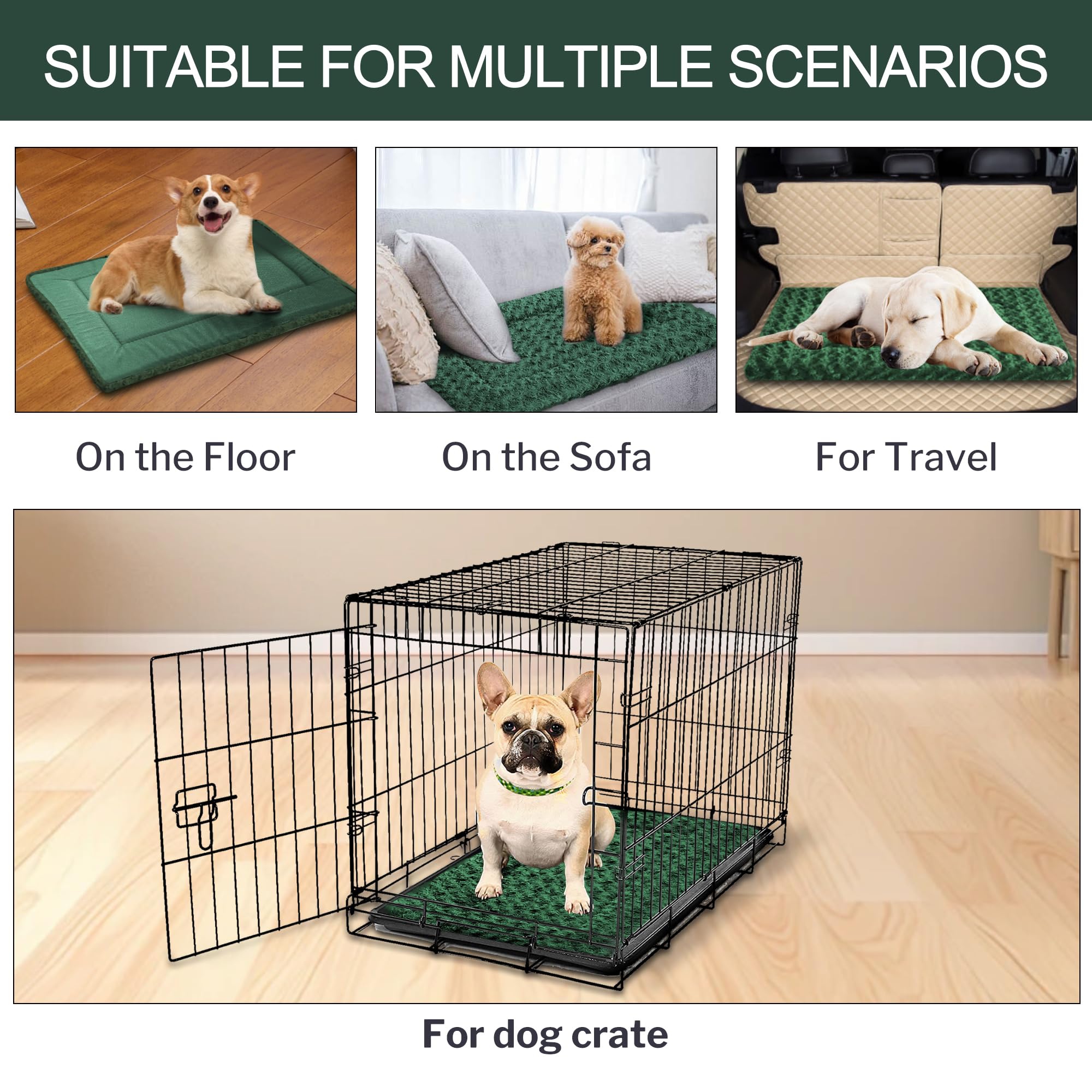 Small Dog Beds For Puppies - Soft, Washable Mats Specifically Designed For Cages, Chew Proof And Travel-Friendly, Perfect For Sm