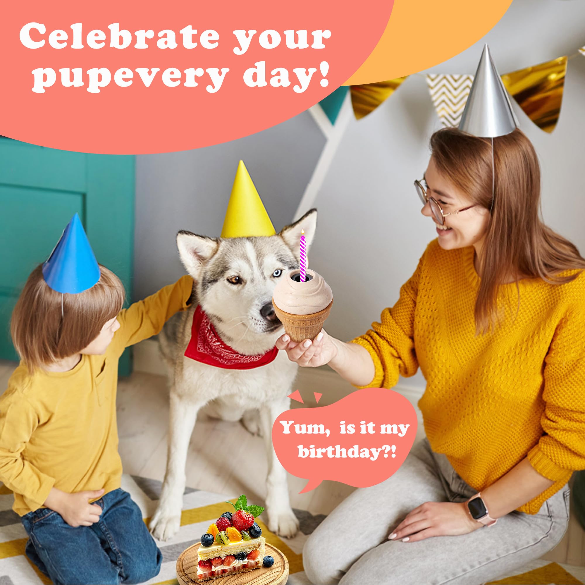 kogven Interactive Dog Toys for Boredom-Multi-Functional Design-Birthday Gifts for Dogs-Frozen Treats-Medium/Large Dog Toys-Part