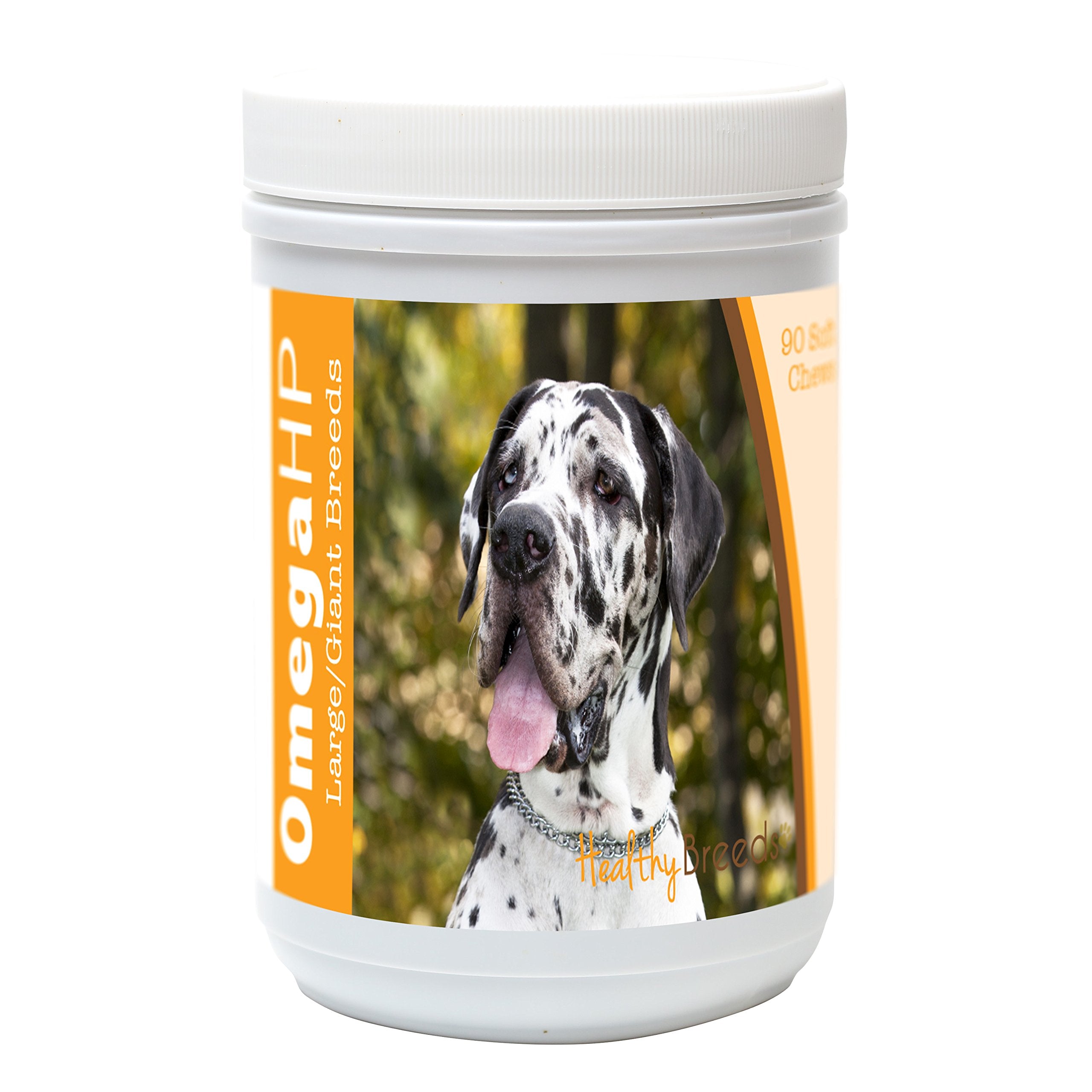 Healthy Breeds Great Dane Omega HP Fatty Acid Skin and Coat Support Soft Chews 90 Count