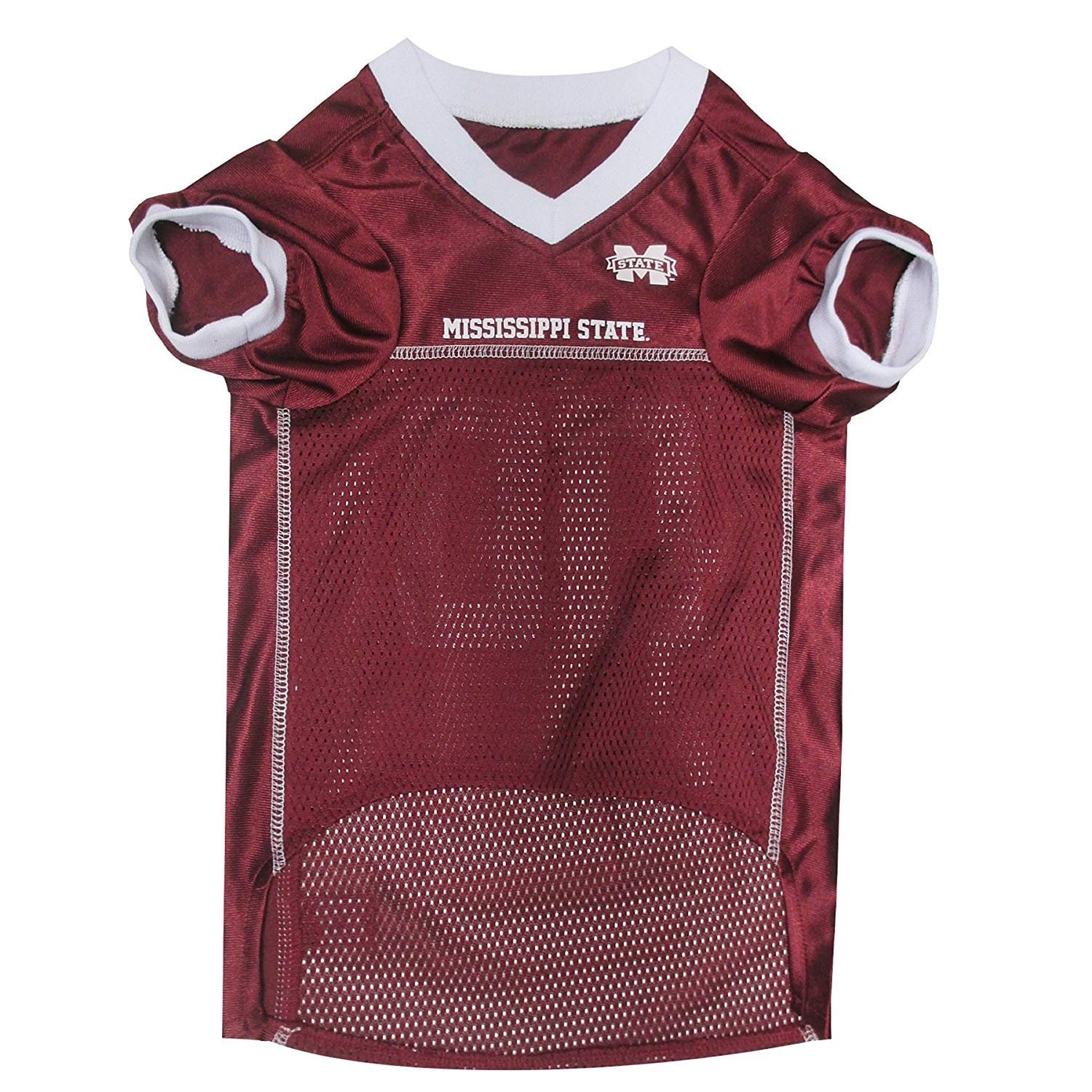 Pets First NCAA College Mississippi State Bulldogs Mesh Jersey for DOGS & CATS, Medium. Licensed Dog Jersey with your Favorite F