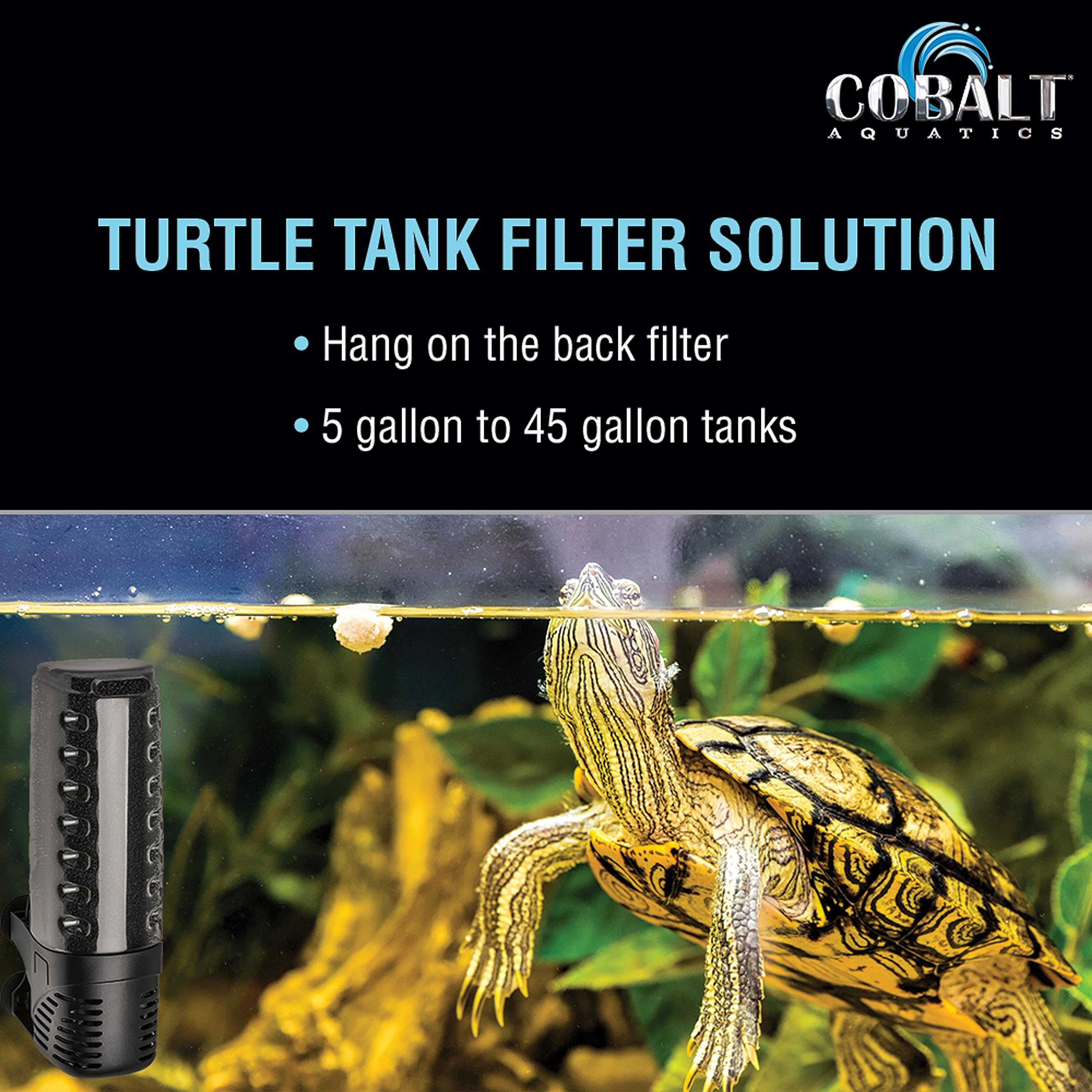 Cobalt Aquatics Clear Vue 30 Mini Internal Filter Replacement Sponge - Basic, White/Black