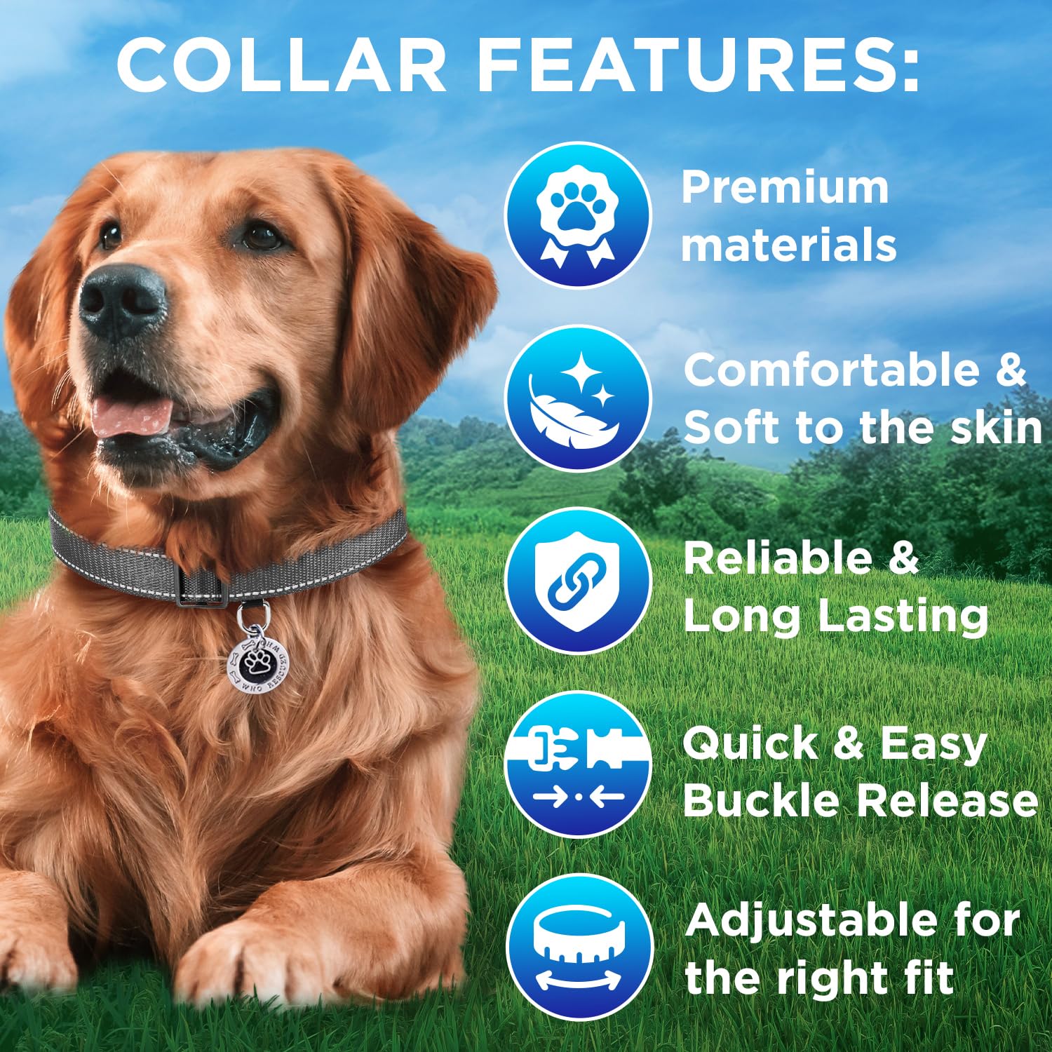 Teceum Reflective Pet Collar - Gray - Xs - Extra Soft Padding - Basic Nylon Dog Collar - Quick Release Buckle - Fits Small, Medi
