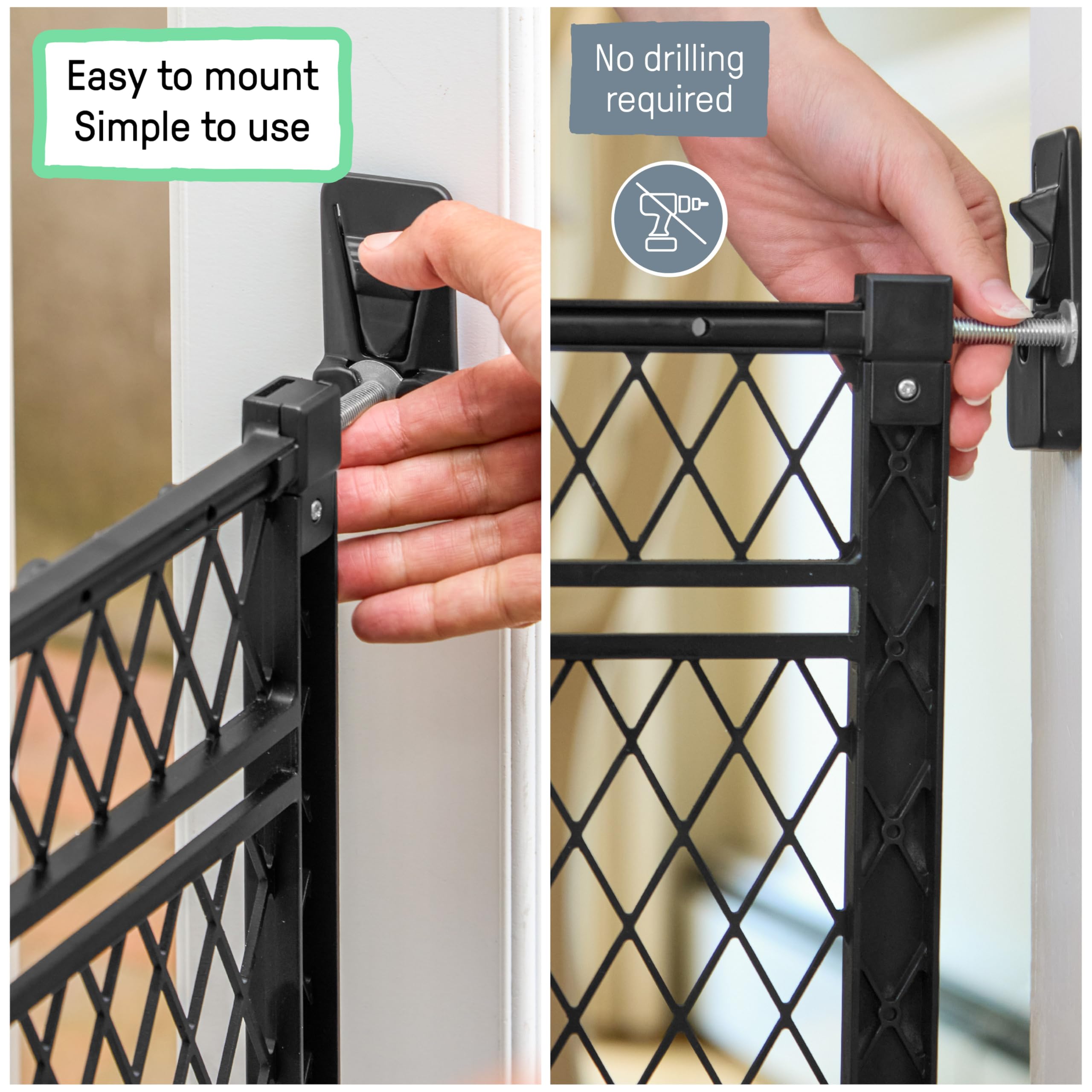 Ingenuity Doorway 42W Series Baby and Dog Gate 2-Pack, Indoor Outdoor, Wont Rust or Warp, Galvanized Steel, Fits 23-42 Openings