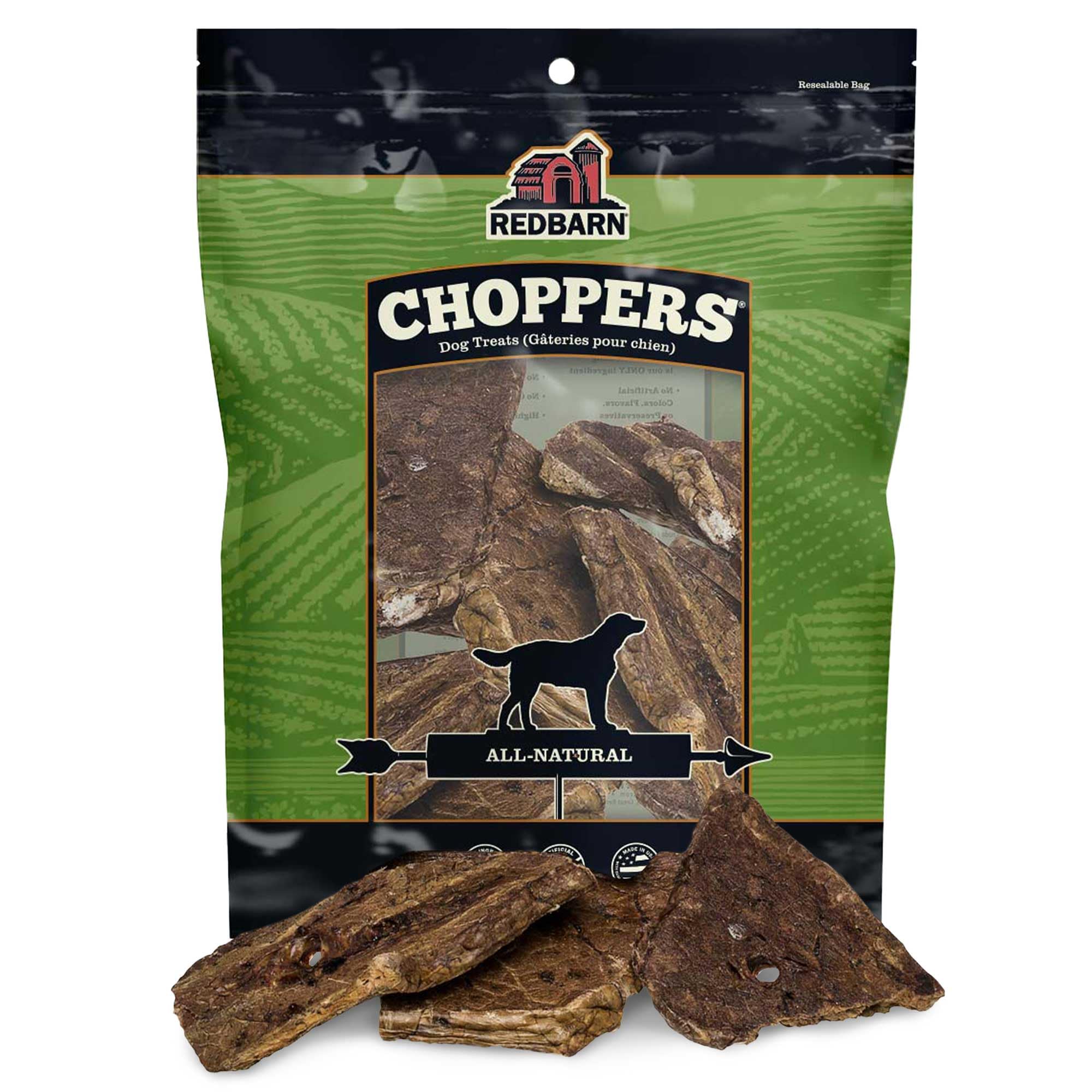 Redbarn Pet Products Natural Choppers Beef Lung Chew Treats for Dogs - Premium Made in USA Rawhide-Free Single Ingredient High P