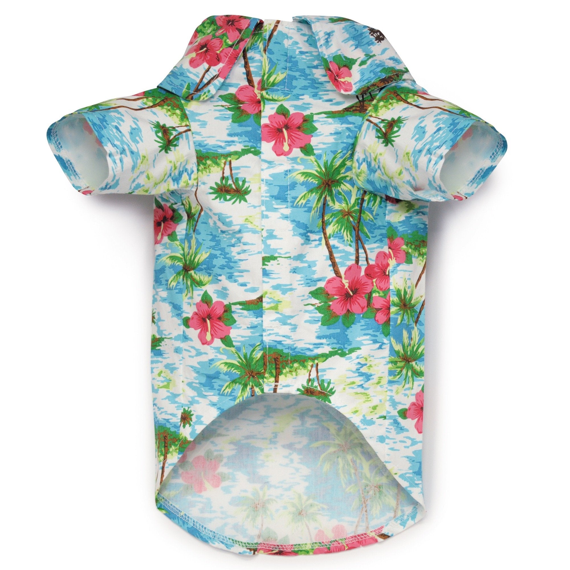 Casual Canine Hawaiian Breeze Camp Shirt, Large, Blue
