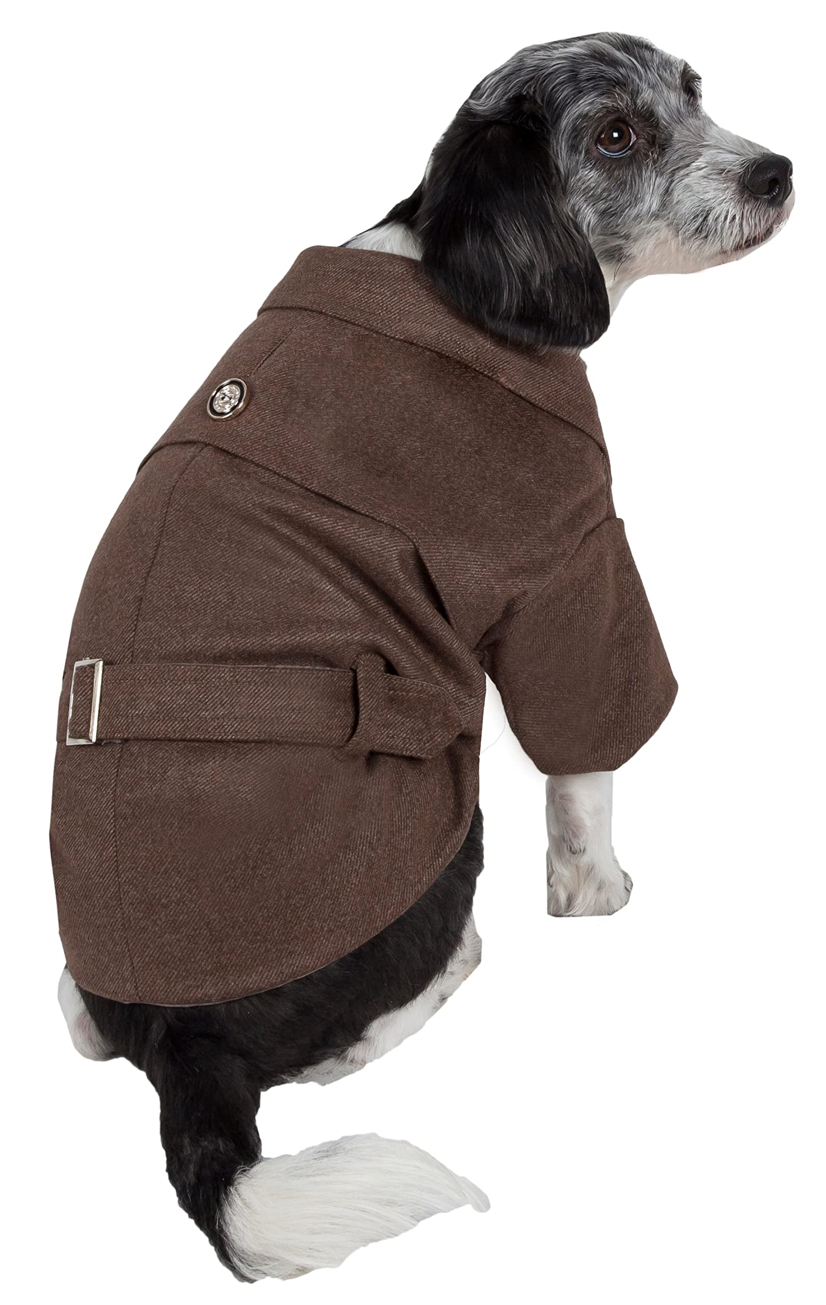 Pet Life Galore Backbuckled Wool Fashion Dog Jacket  Designer Winter Dog Coat For Small Medium And Large Dogs