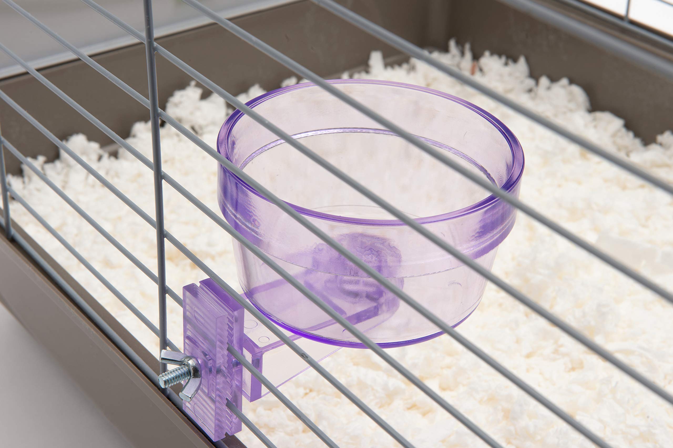 Lixit Quick Lock Cage Bowls for Small Animals and Birds. (20oz, Purple)
