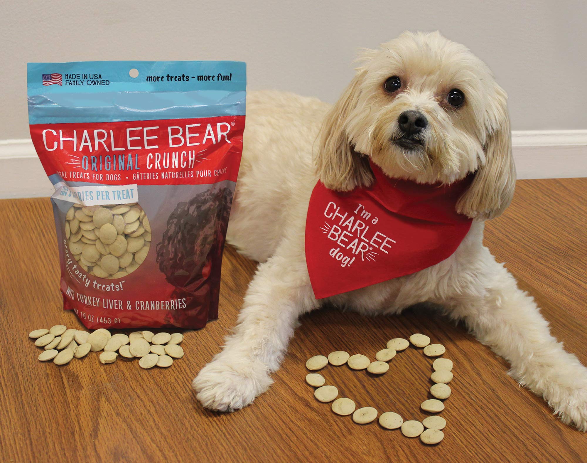 Charlee Bear Original Dog Treats, Turkey Liver & Cranberries, 16 oz