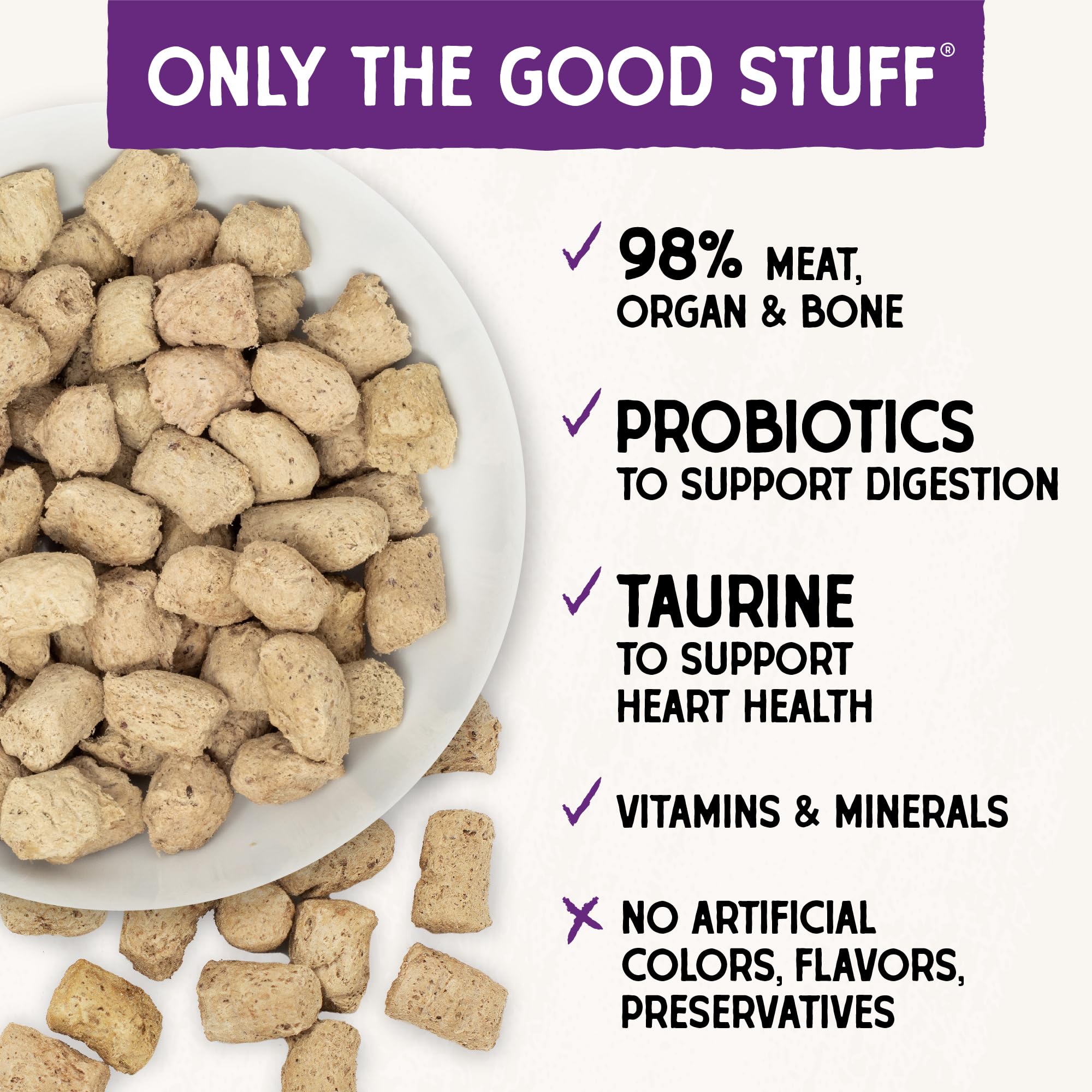 Stella & Chewys Freeze-Dried Raw Cat Dinner Morsels - Grain Free, Protein Rich Cat & Kitten Food - Chick Chick Chicken Recipe -