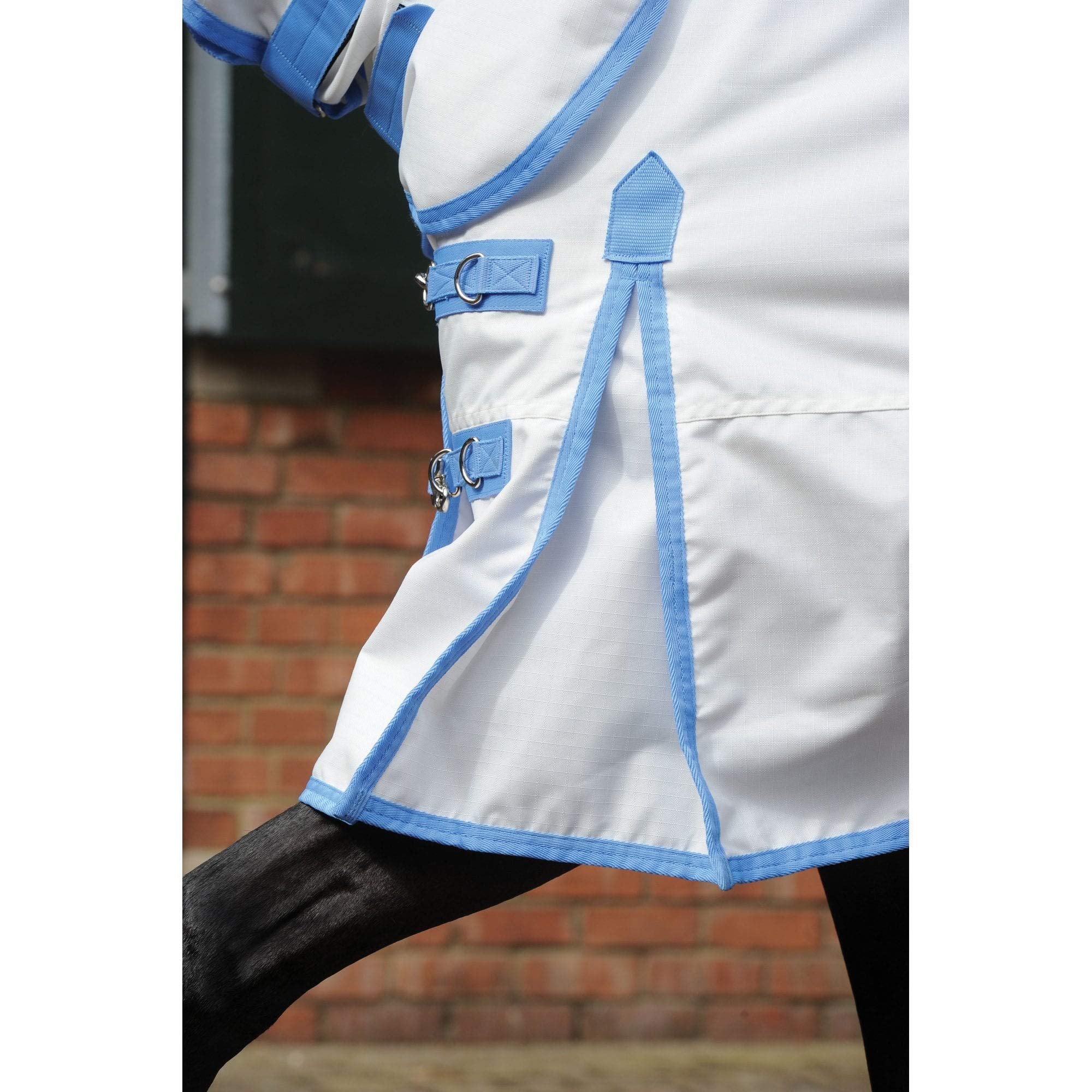WeatherBeeta ComFiTec Sweet Itch Shield Combo Neck, White/Blue, 66