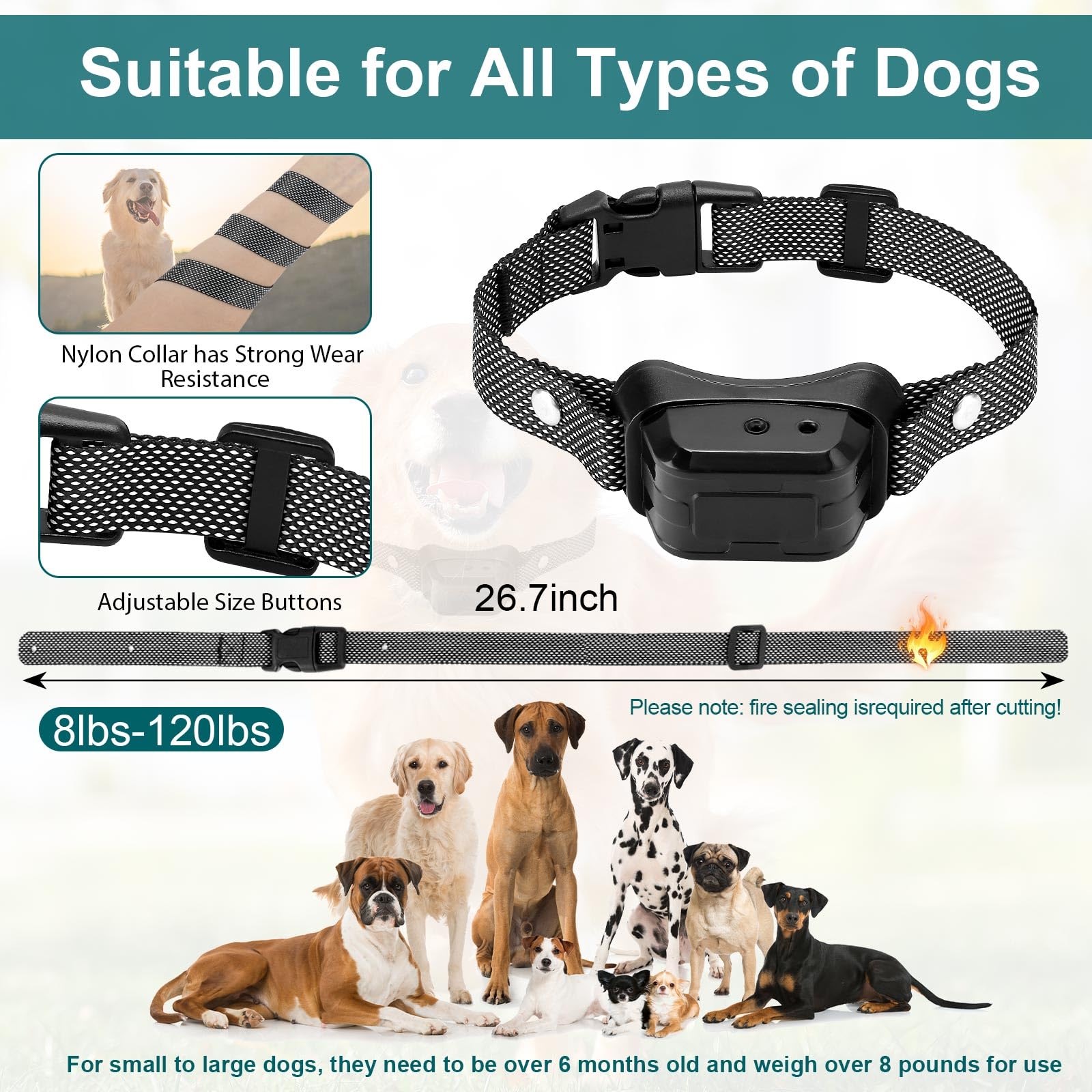 KDSZJDV Citronella Training Collar for Dogs, IPX7 Waterproof, Beep/Vibration/Spray Modes, Black, Model T510