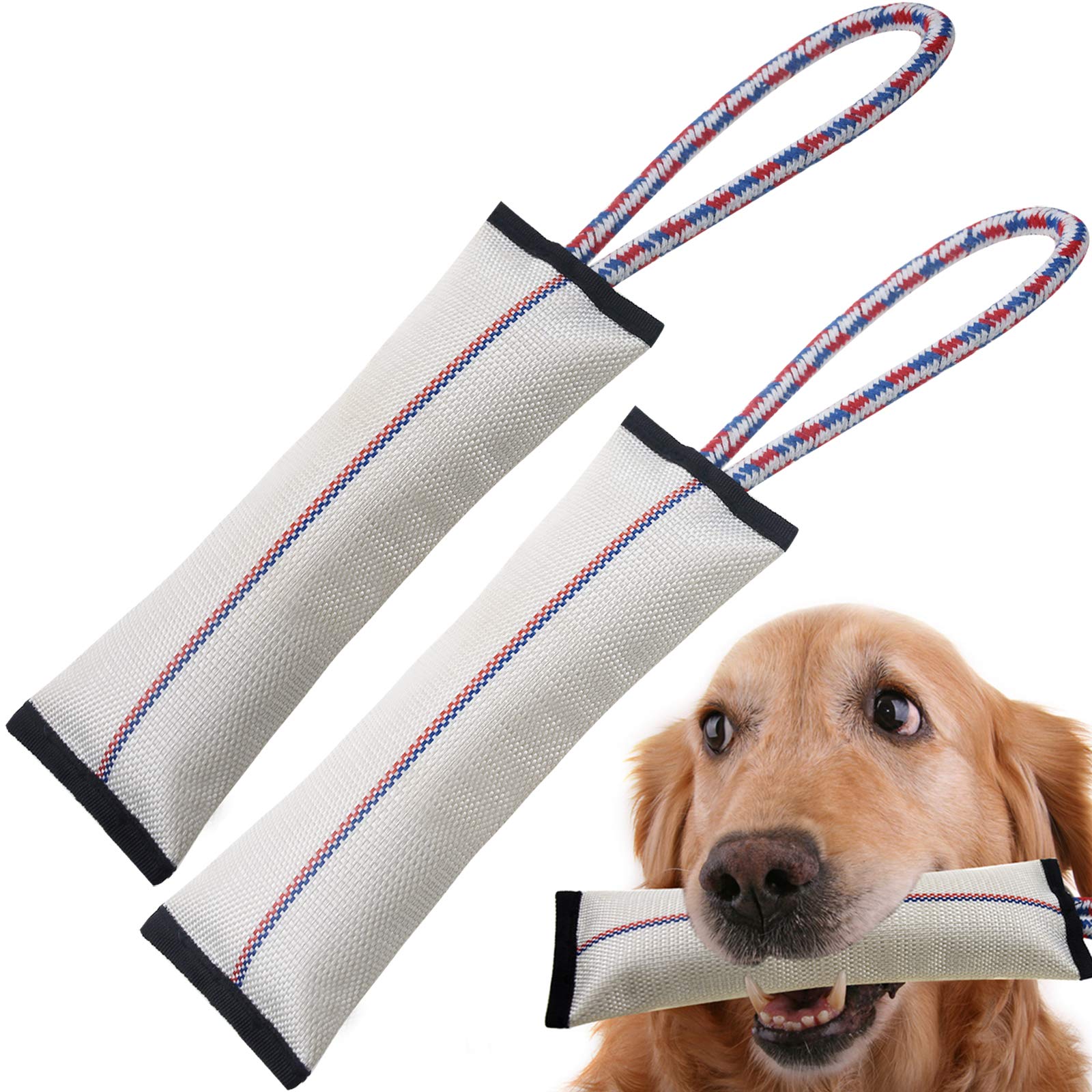 Tough Dog Toys for Aggressive Chewers,Dog Chew Toys,Dog Tug Toy,Firehose Dog Toys,Interactive Dog Toys for Large Dogs,Dog Squeak