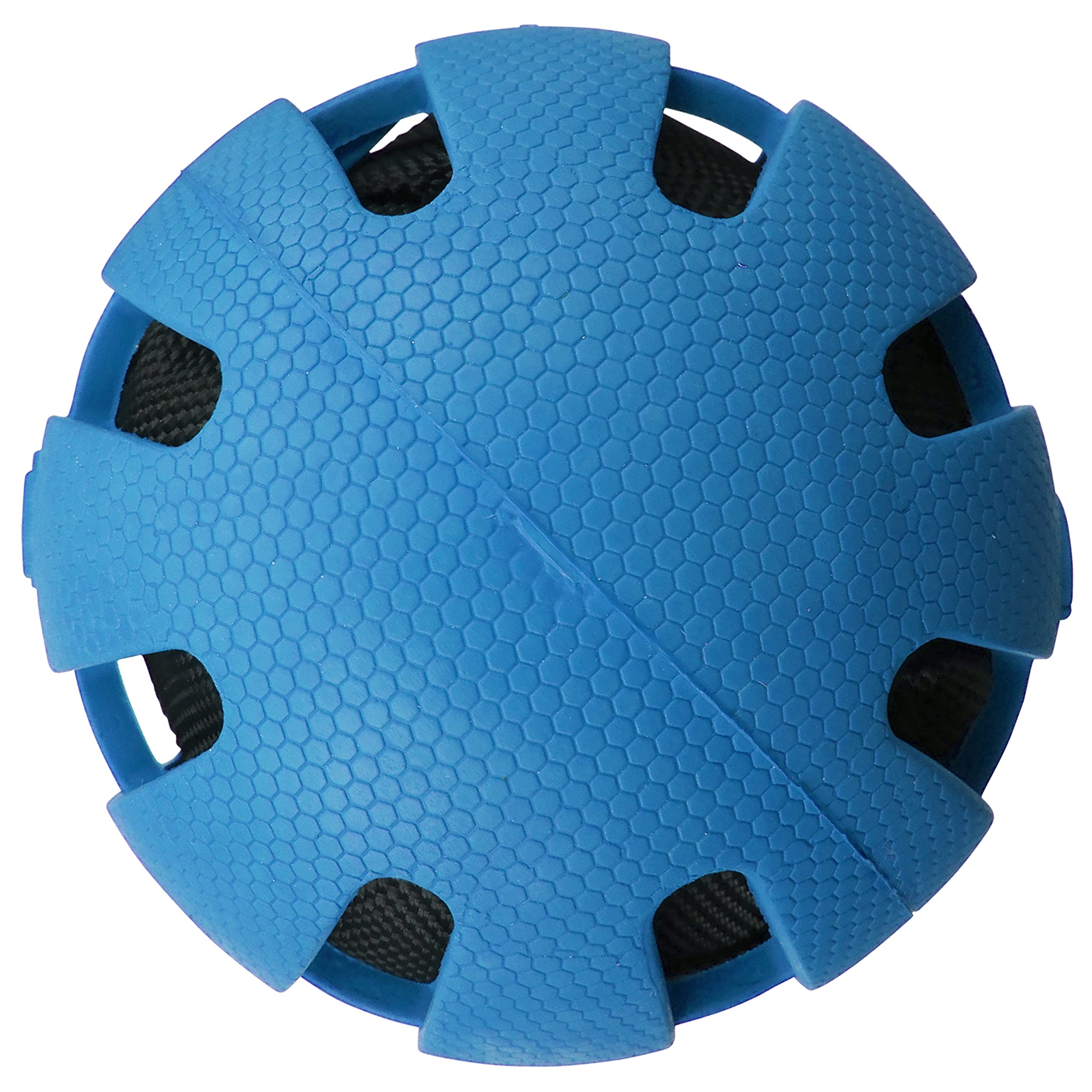 Nerf Dog Rubber Ball Dog Toy, Medium/Large, Blue, Model 7009, Crunch & Squeak Feature