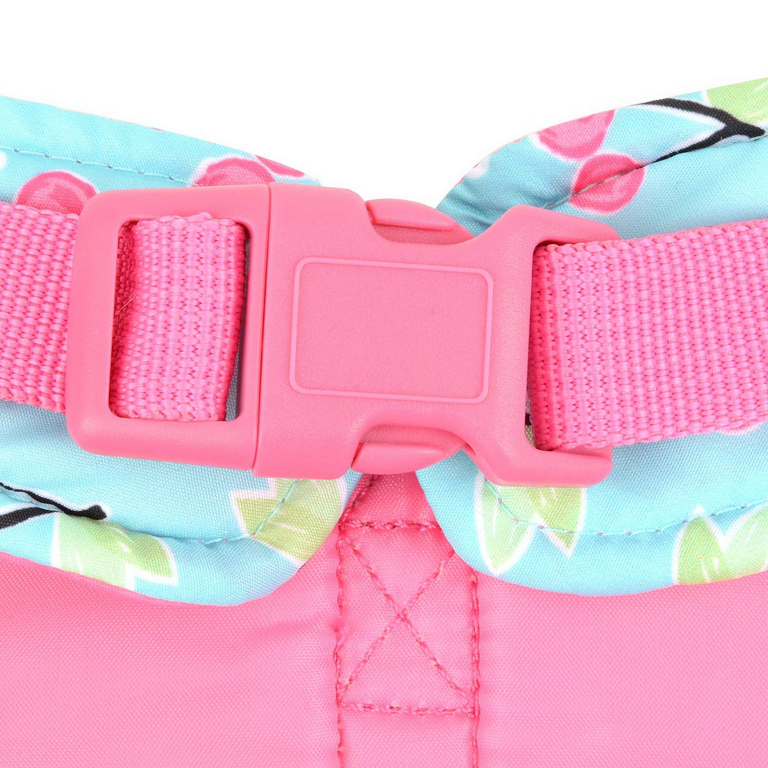 Zunea No Pull Small Dog Girl Harness Dress Escape Proof Cat Kitten Vest Harness Leash Set Step-in Soft Cotton Padded Cherry Prin