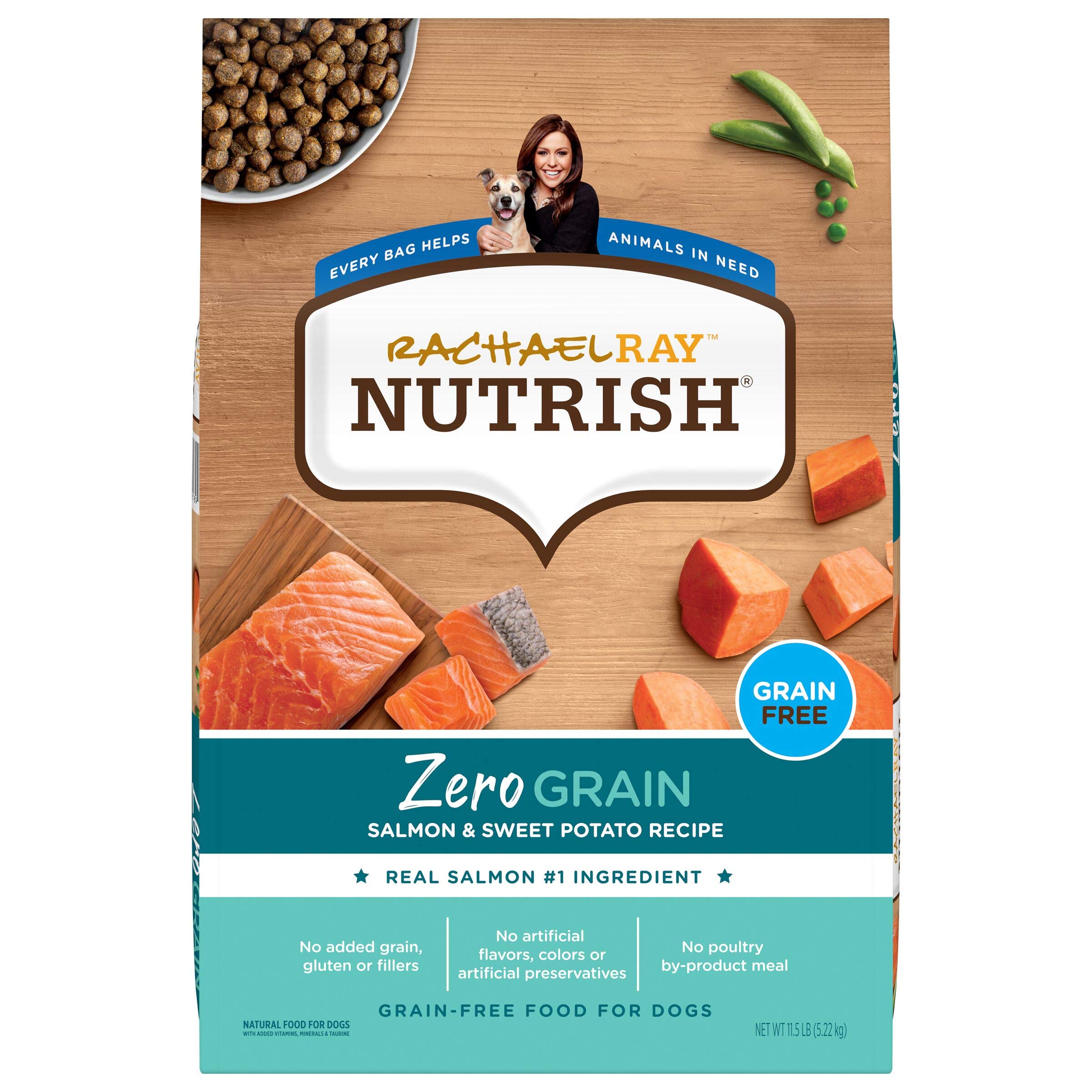 Nutrish Grain Free Salmon & Sweet Potato Recipe Dry Dog Food, 11.5 lb. Bag, Packaging May Vary (Rachael Ray)