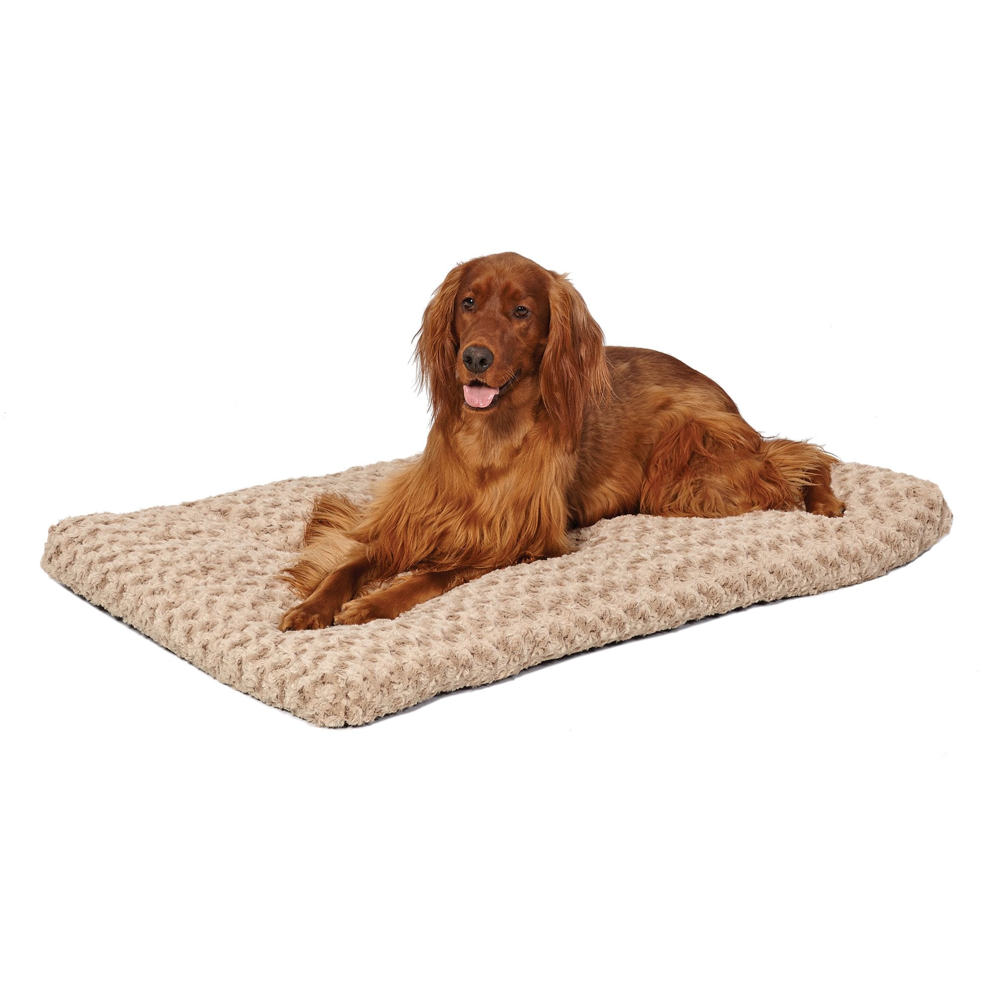 MidWest Homes for Pets Deluxe Dog Bed - Super Plush Fabric, 42-Inch, Mocha, Machine Washable, Model 40642-STB