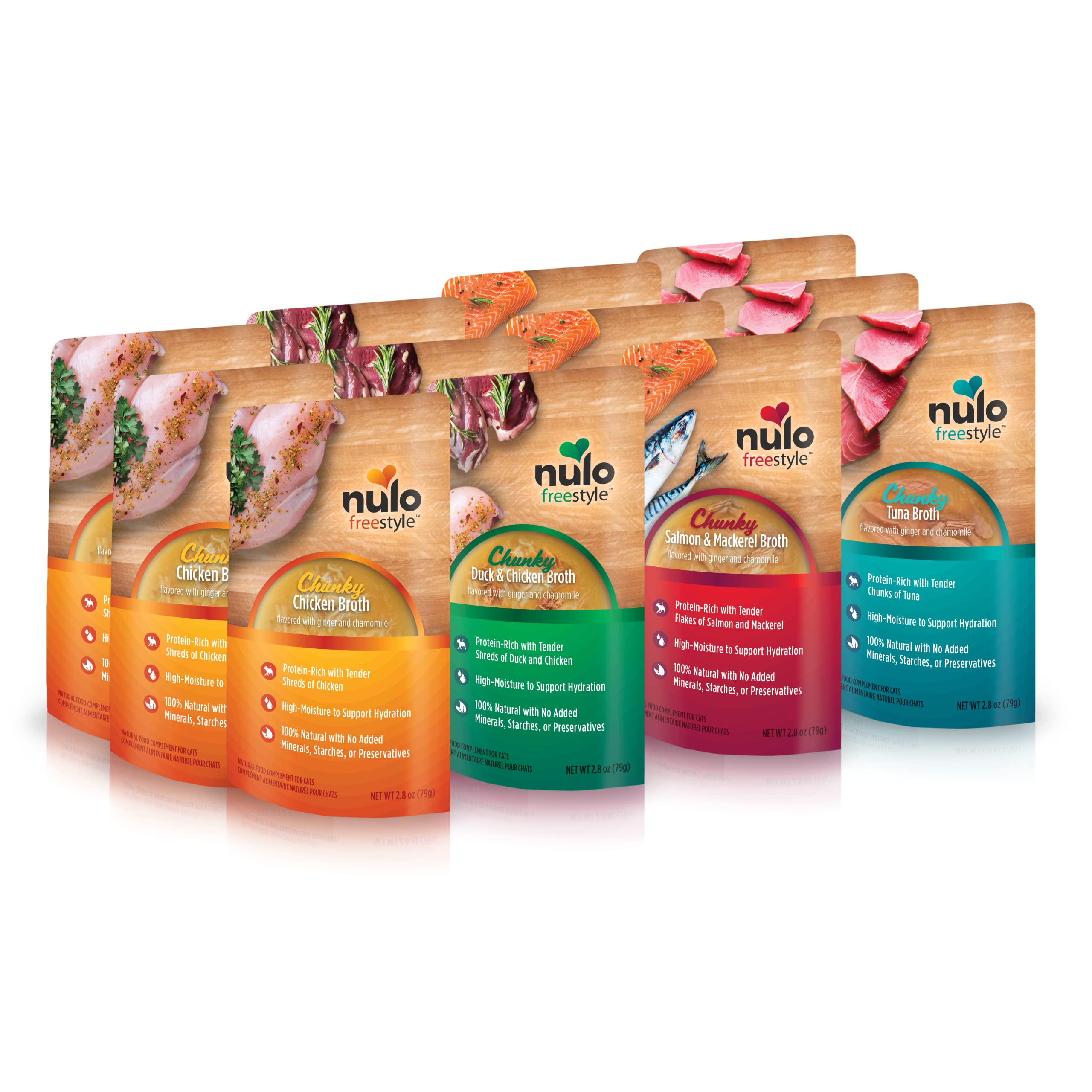 Nulo Freestyle Cat & Kitten Wet Food Broth - Premium All Natural Grain-Free Topper With No Added Minerals or Preservatives and H