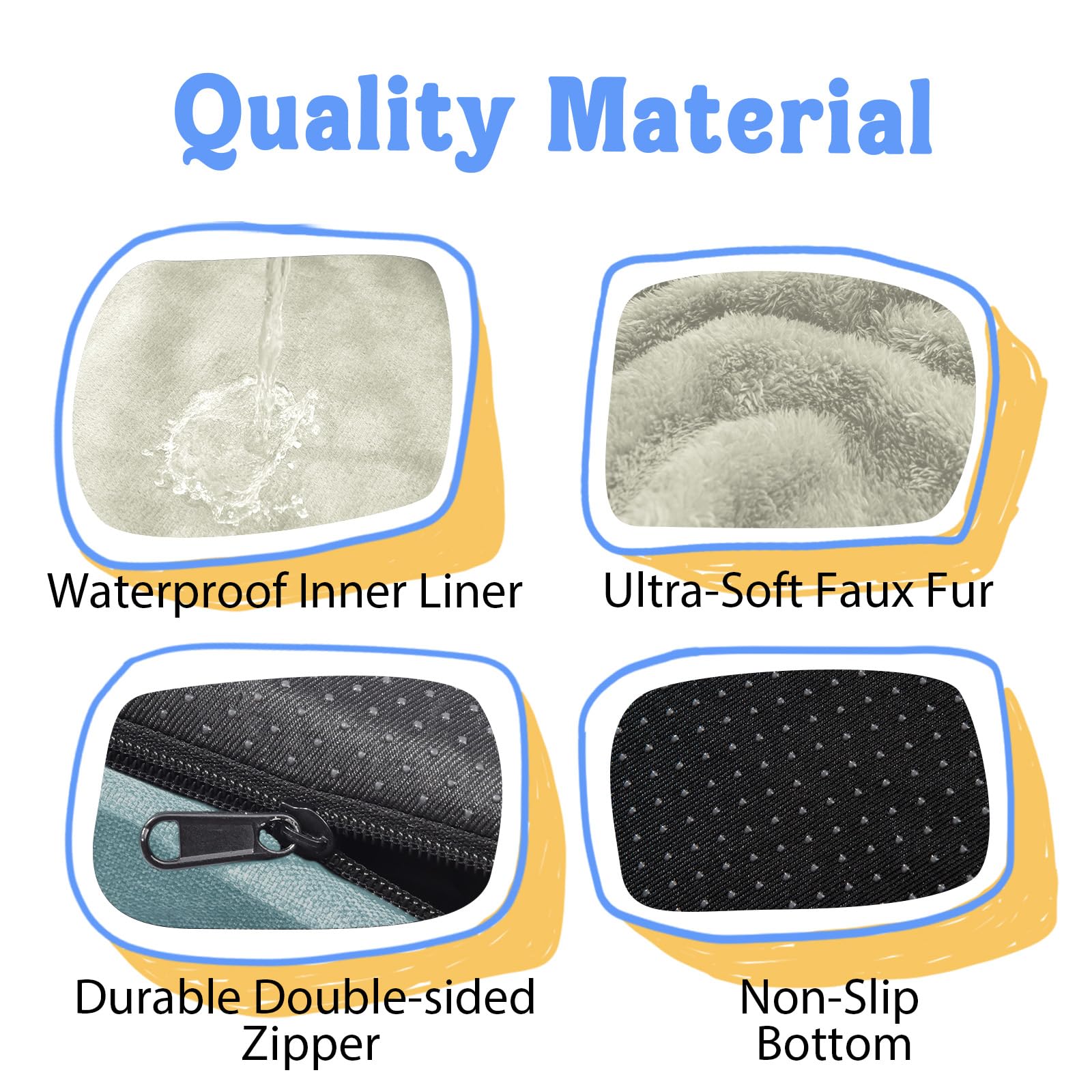 Orthopedic Foam Large Dog Bed Xlarge Dog Bed With Removable Washable Cover Pet Beds With Bolster Waterproof Cover Large Size Dog