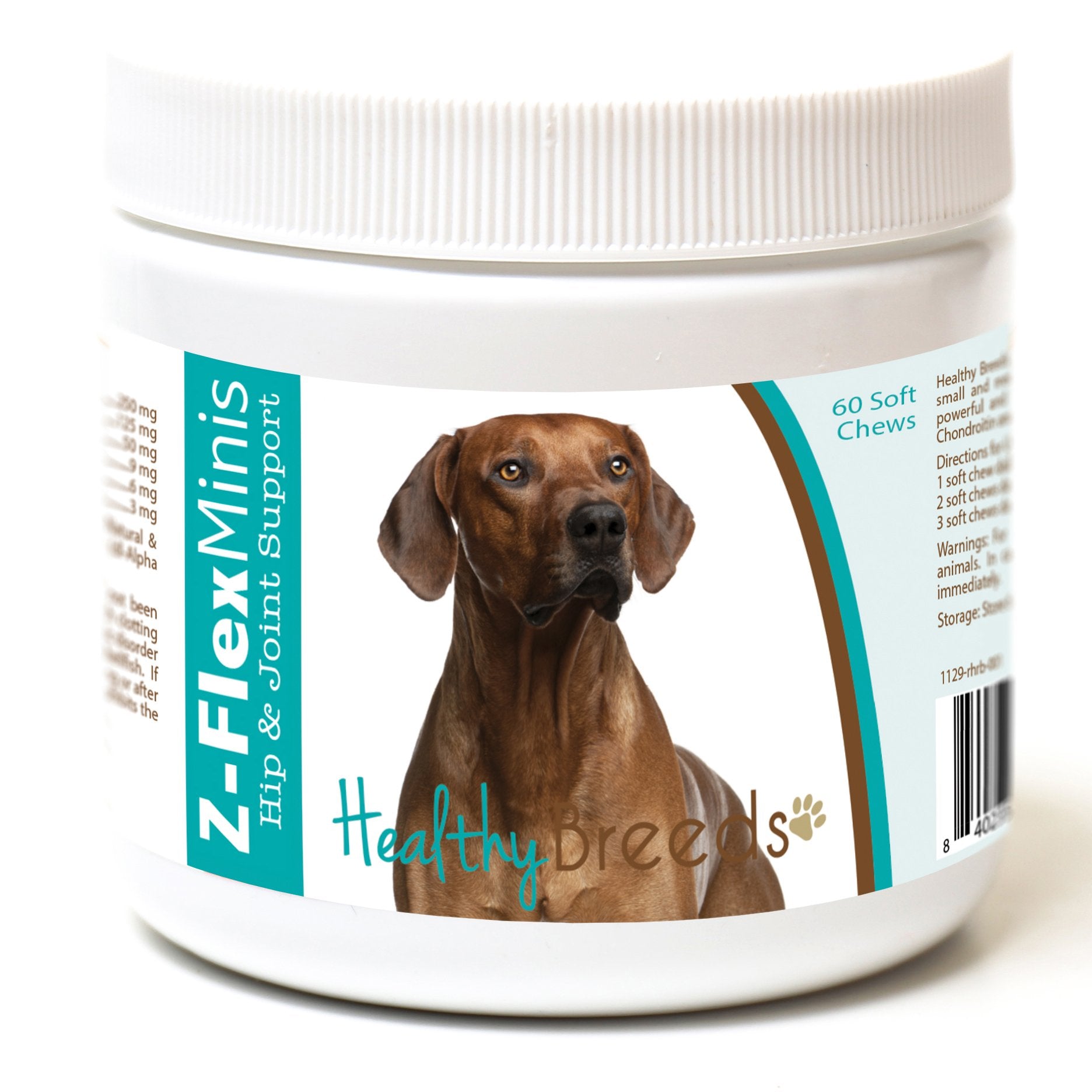 Healthy Breeds Rhodesian Ridgeback Z-Flex Minis Hip and Joint Support Soft Chews 60 Count