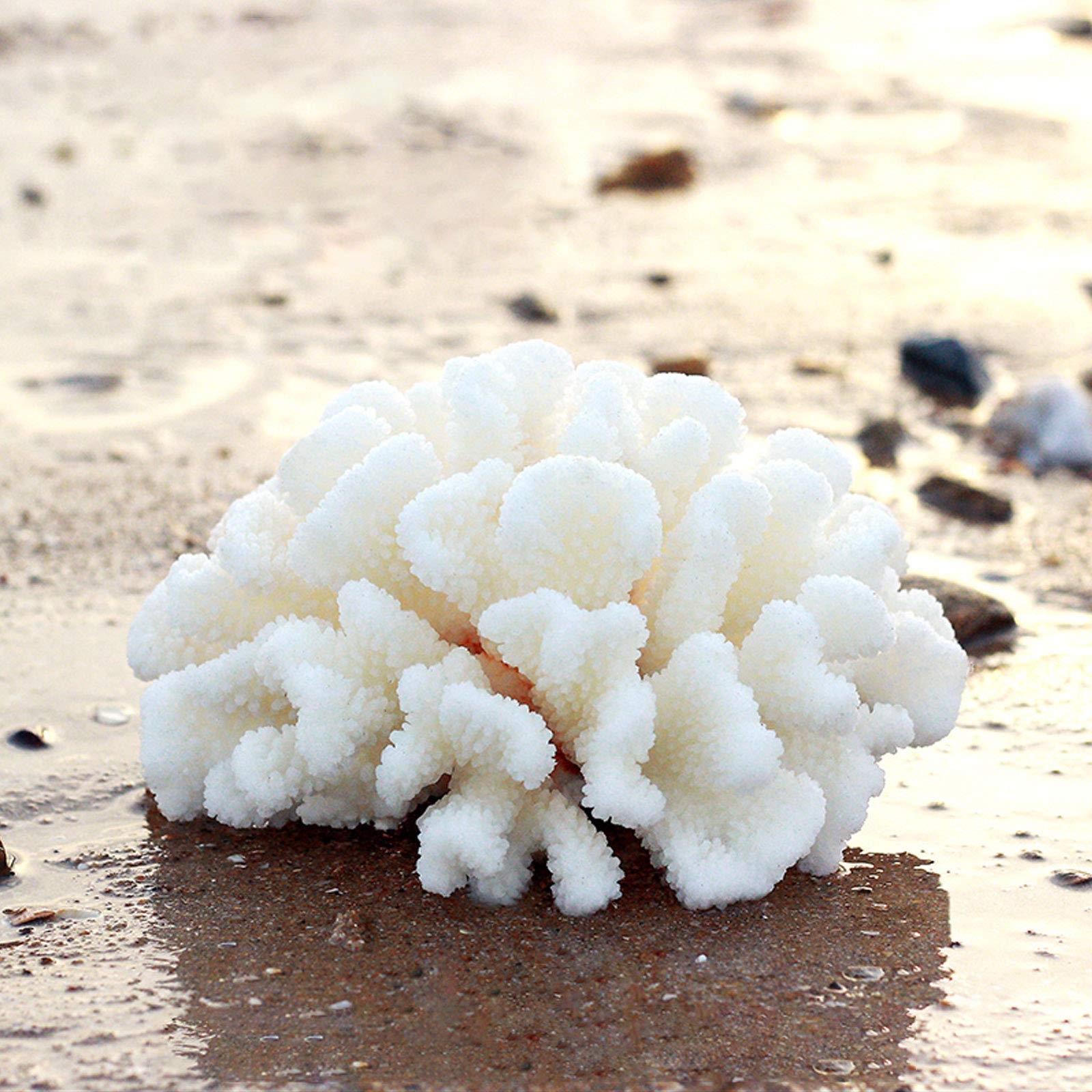 Pack Of 2 Artificial Coral Ornament, Aquarium Resin Coral Decor Underwater Sea Plants Fish Tank Decoration Aquarium Plants