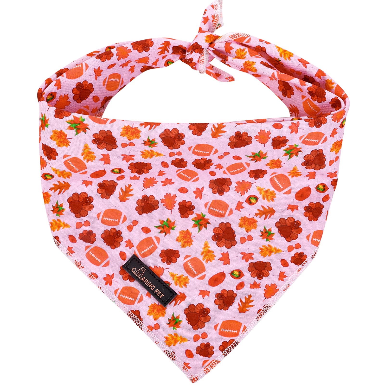 Aring Pet Fall Dog Bandana - Cute Thanksgiving Turkey Bandanas, Comfortable Cotton Scarf Triangle Bibs For Small To Large Boy Gi