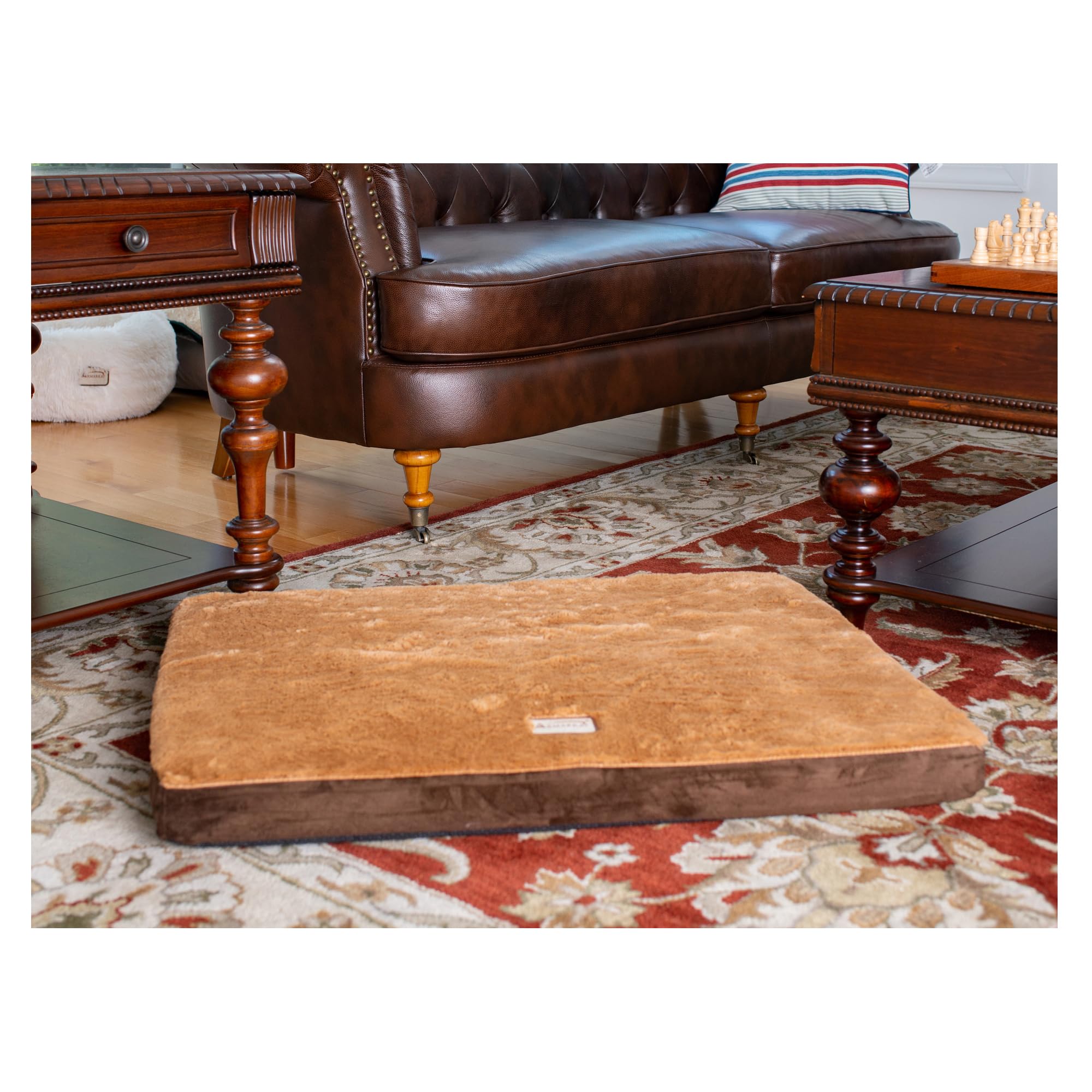 Armarkat Memory Foam Orthopedic Pet Bed Pad In Mocha And Brown, 39-Inch By 28-Inch By 3-Inch