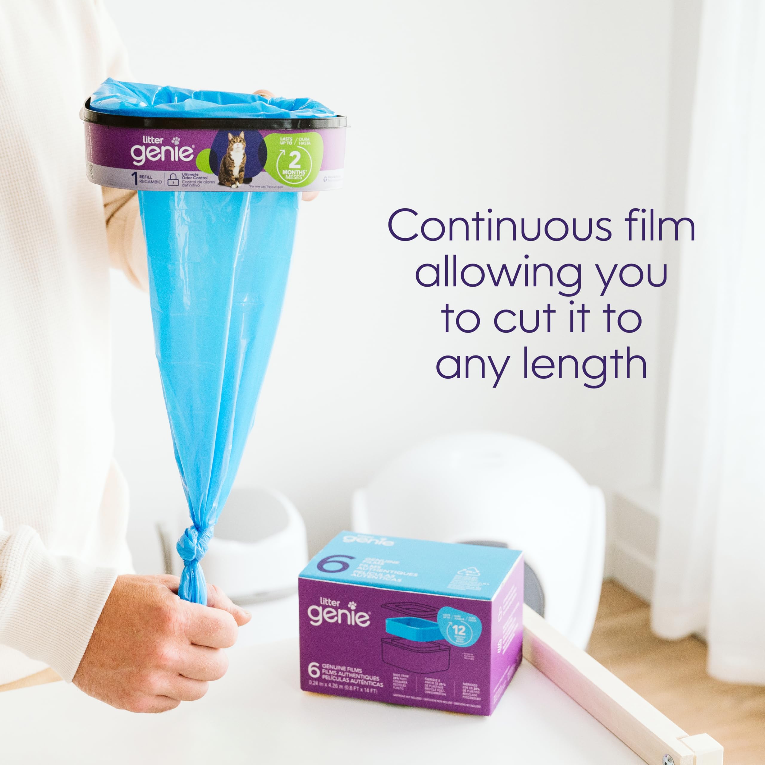 Litter Genie Refill Bags | Stand Alone Genuine Film 9 pk | Compatible with Litter Genie Standard and Jumbo Refills | Ultimate Od