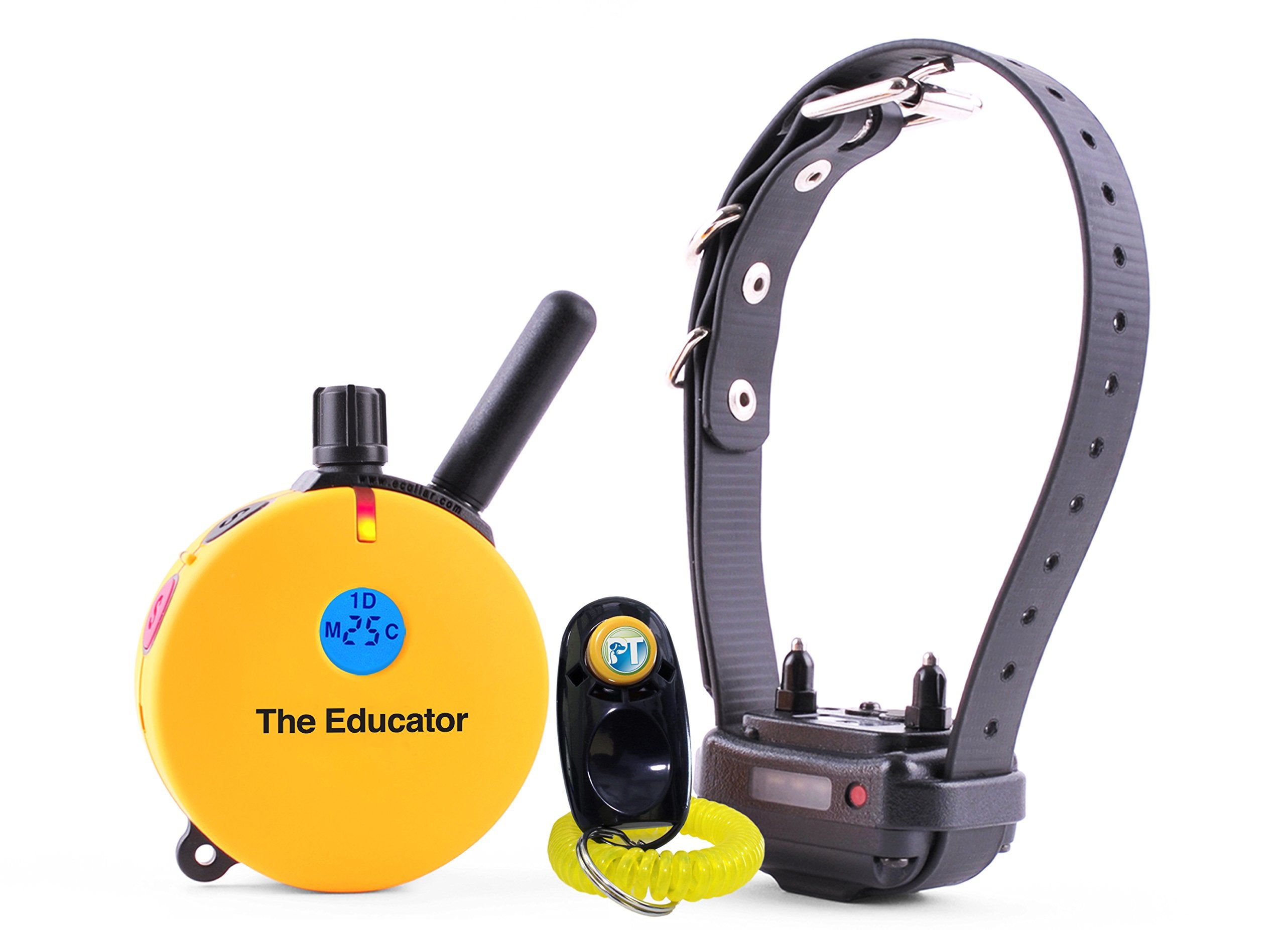 Educator ET-400 Rechargeable Dog Trainer Ecollar - Remote Control, Vibration & Tone Stimulation, 1-Dog Size, Black
