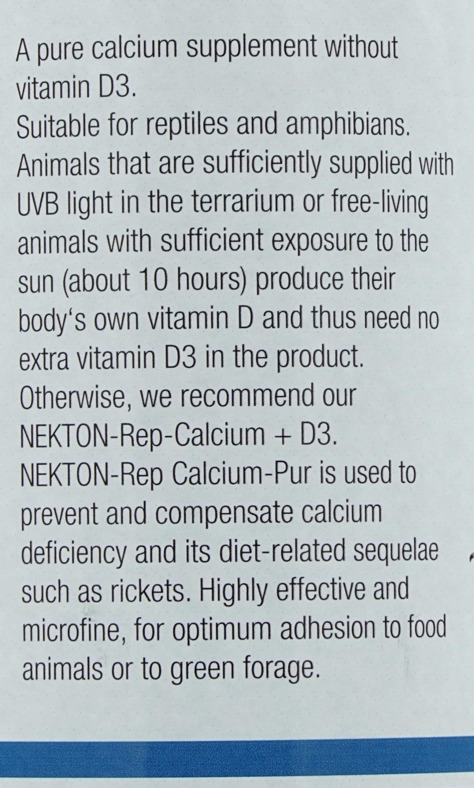 Nekton-Rep Calcium-Pur Pure Calcium Supplement for Reptiles & Amphibians, 35g (1.24oz), White, Model 228035