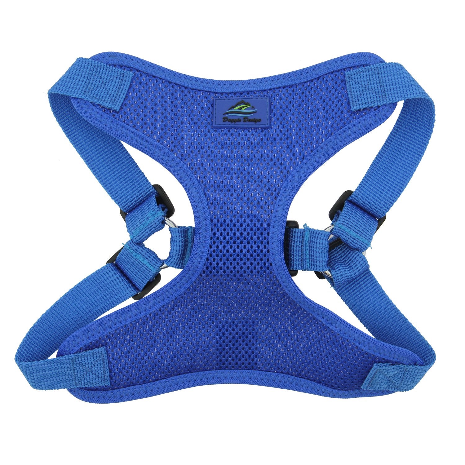 Doggie Design Soft Lightweight Wrap And Snap Choke Free Dog Harness - Cobalt Blue (Xs)