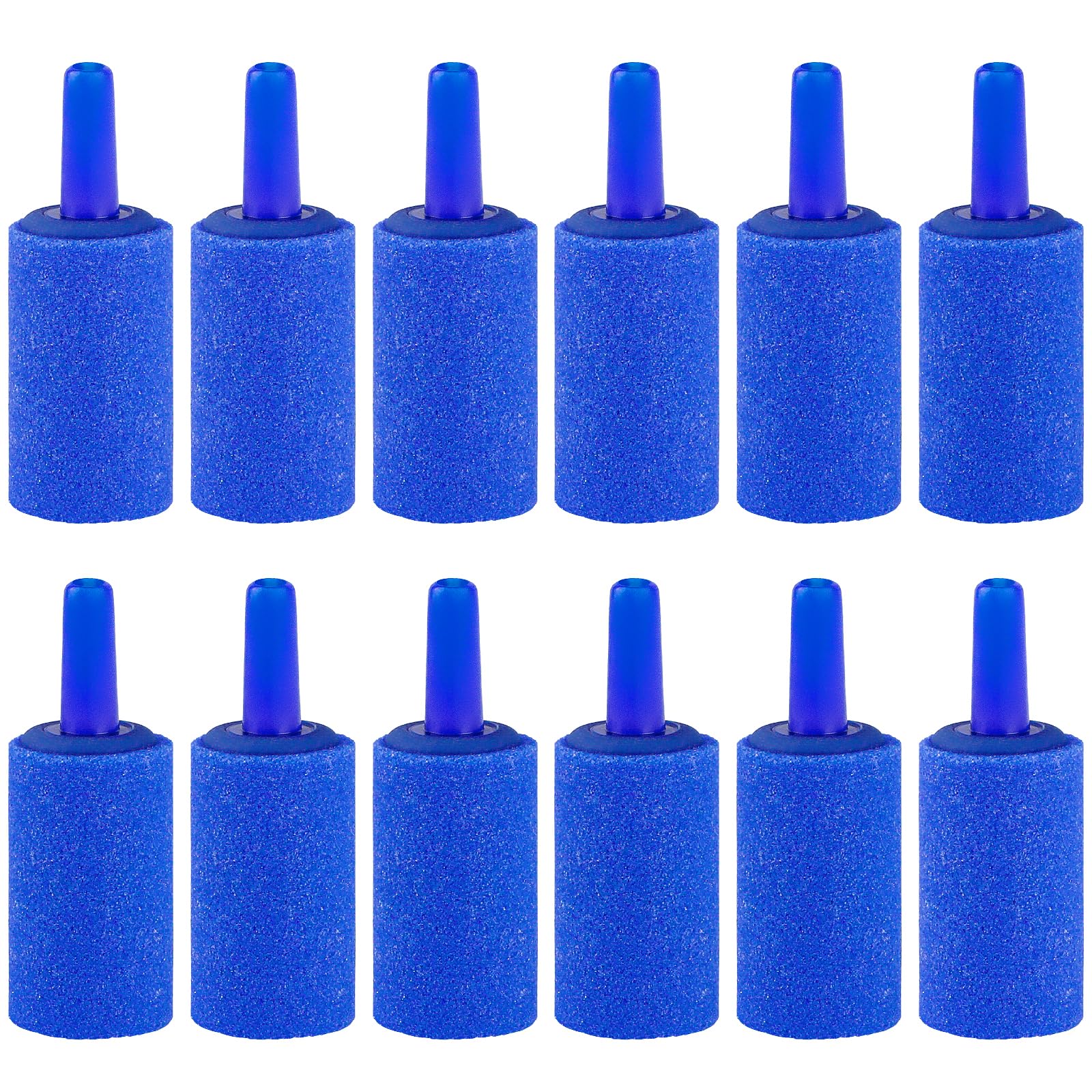Pawfly Aquarium Air Stone 1 Inch Cylinder, Fish Tank Air Bubble Diffuser Airstone For Nano Air Pumps Small Buckets And Fish Tanks, 12 Pack