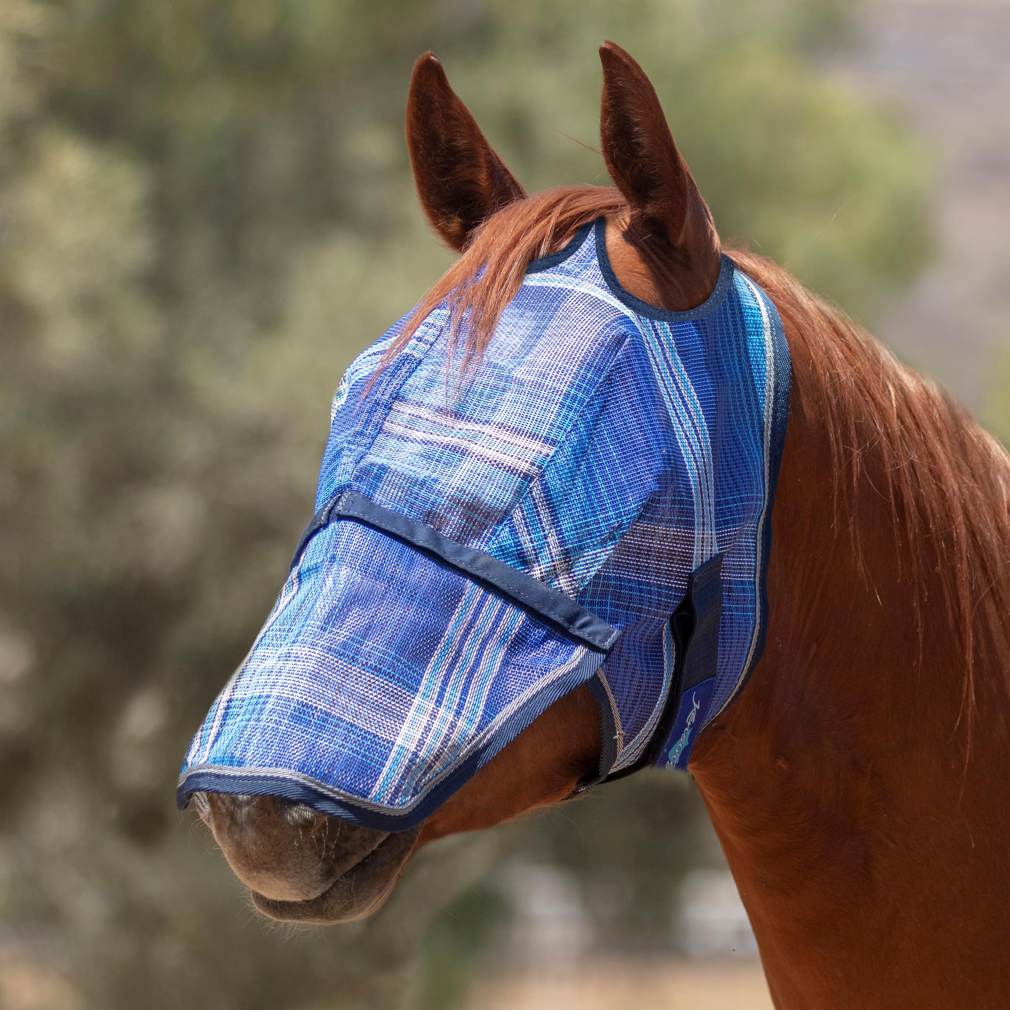 Kensington Fly Mask w/Web & Nose Size: Medium Color: 181-Kentucky Blue