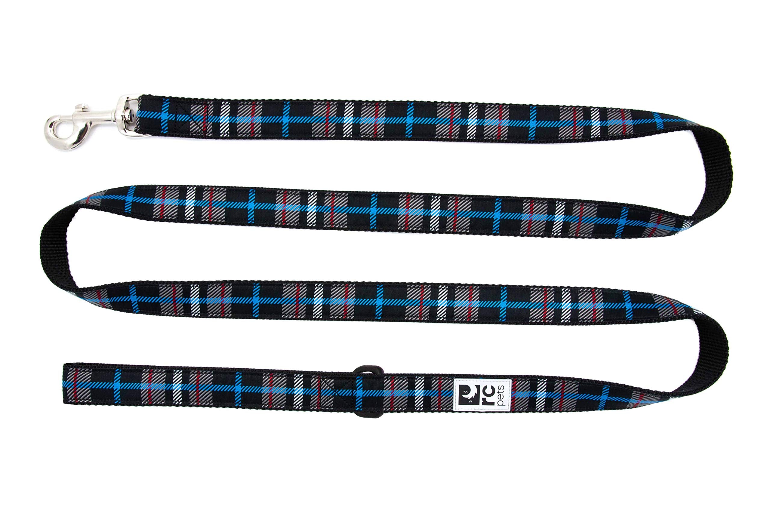 Rc Pet Products 52034321 3/4'' Leash, Black Twill Plaid 6' Dog Leash, 6'
