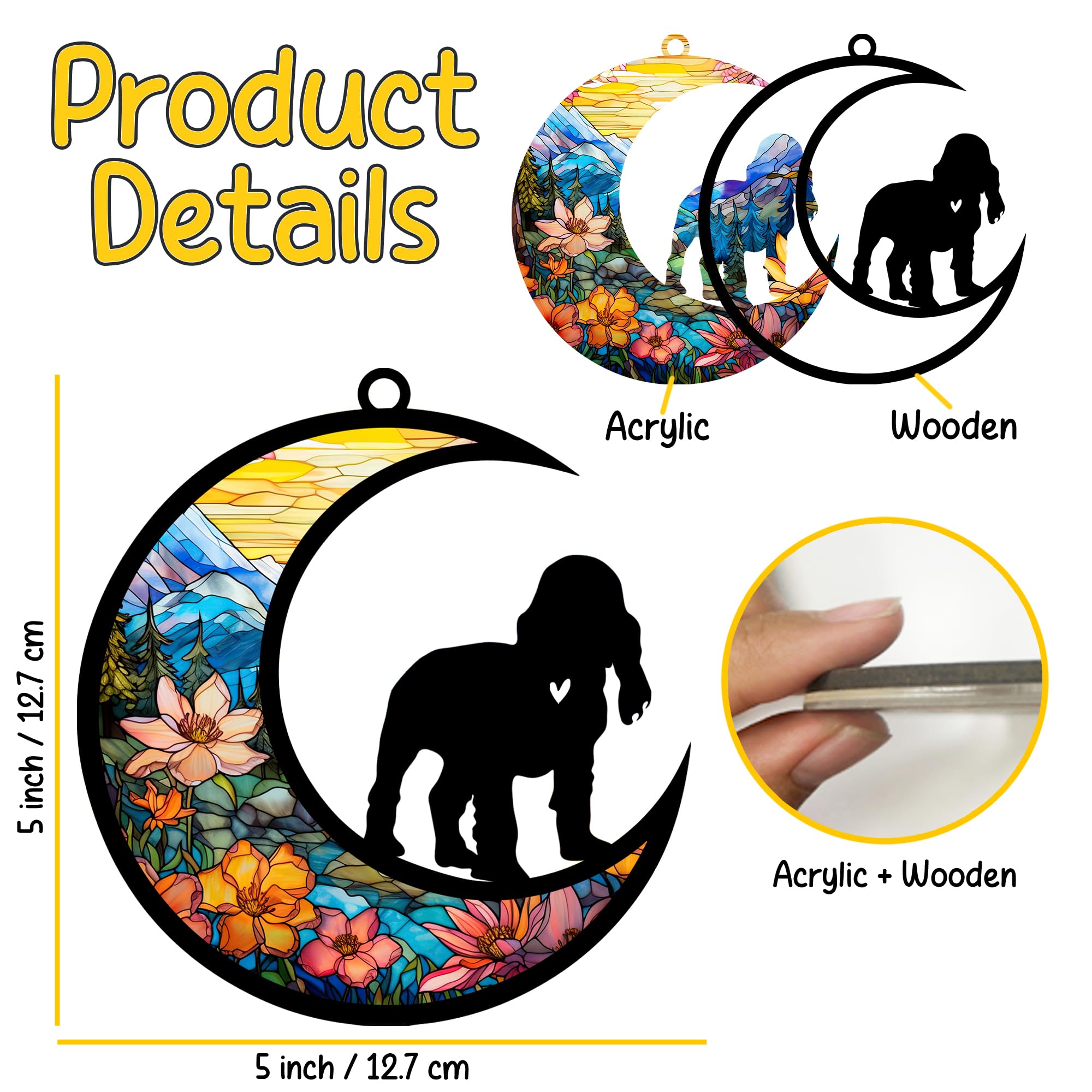 Nethomewoods Cocker Spaniel Memorial Suncatcher, Personalized Dog Loss Gift With Name & Date, Rainbow Bridge Remembrance For Dog