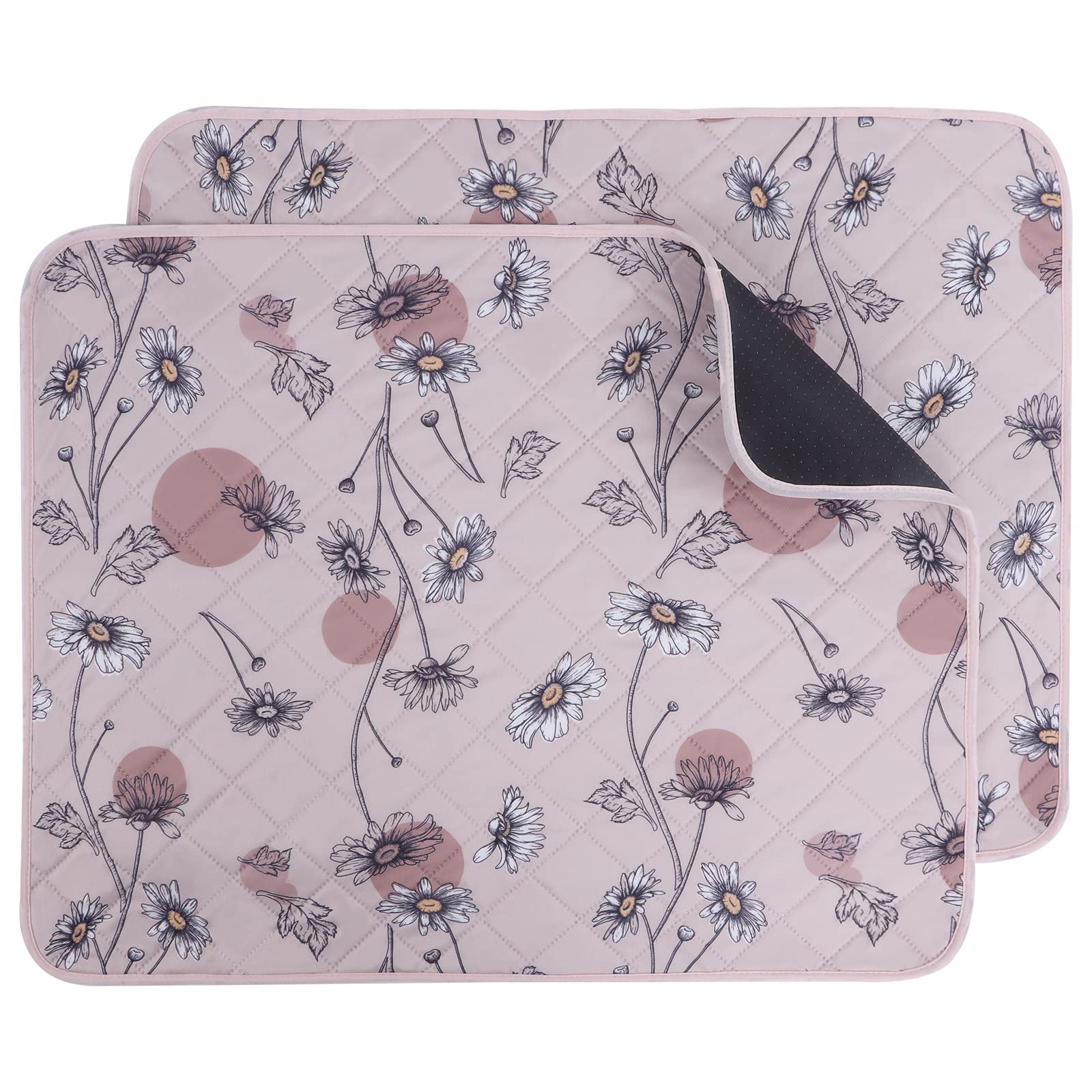 Ieuumler Washable Pee Pads For Dogs, 2 Pack Non-Slip & Waterproof Pack Whelping Pad, Reusable Washable Puppy Potty Training Pad 