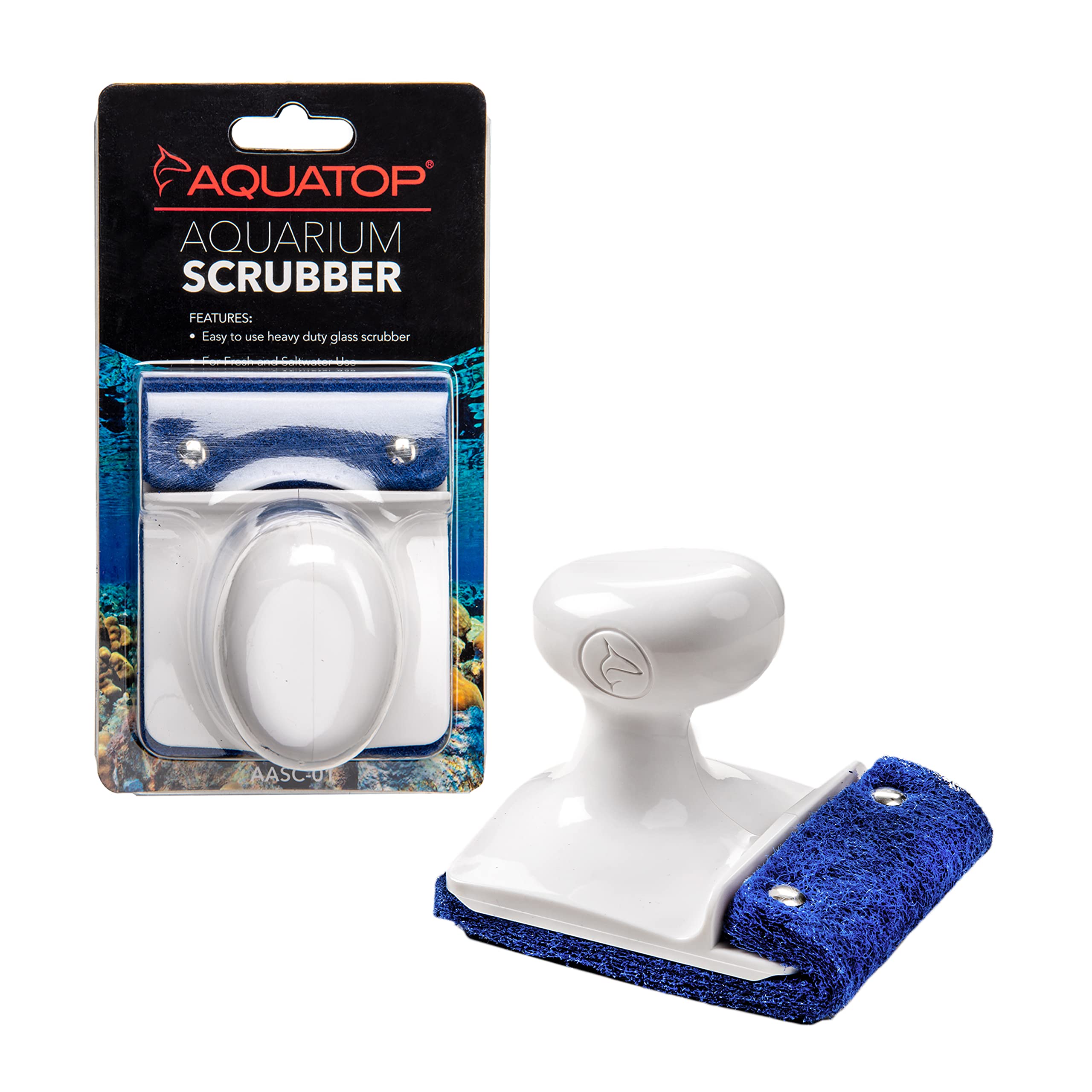 Aquatop Aasc Glass Aquarium Scrubber Padded (Aasc-01 For Tough Algae)