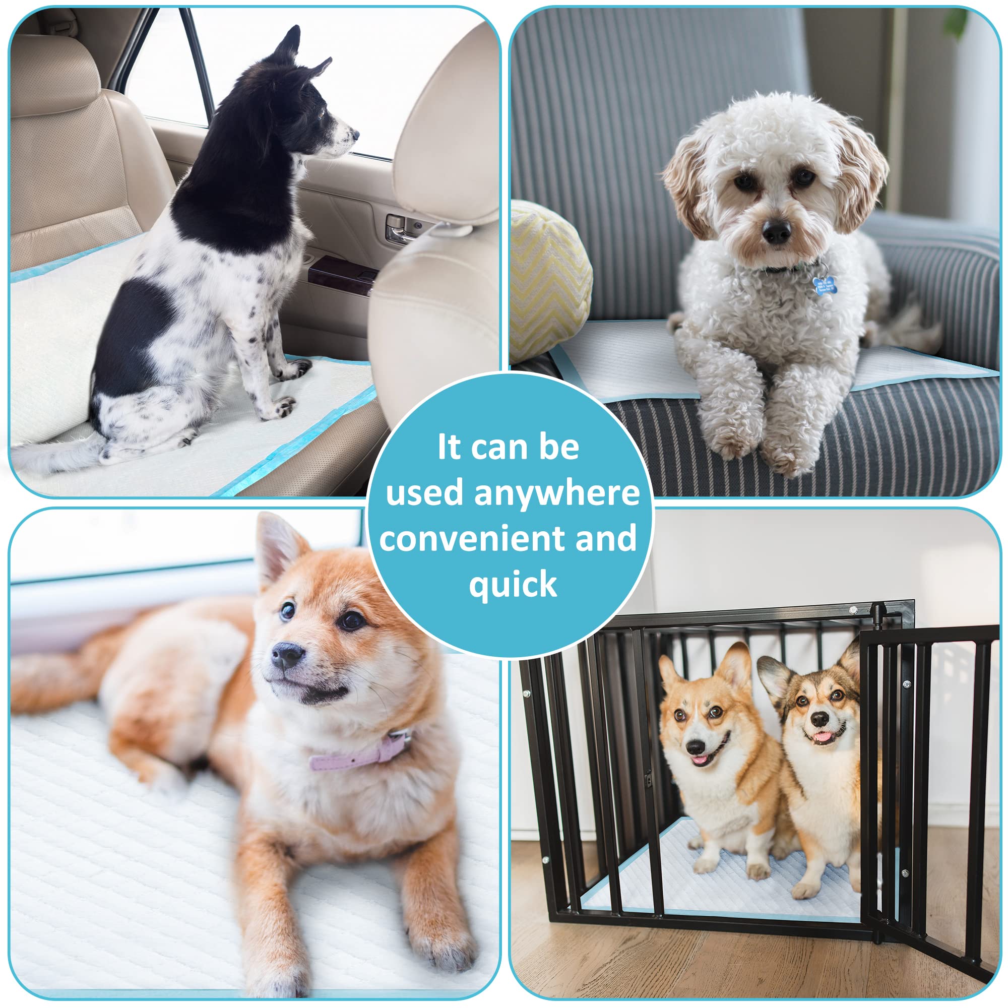 Boscute Super Absorbent & Leak-Proof Jumbo Size 36''X36'' Pet Training Dog Pee Pads, Thicken Quick Dry Disposable Puppy Pee Pads