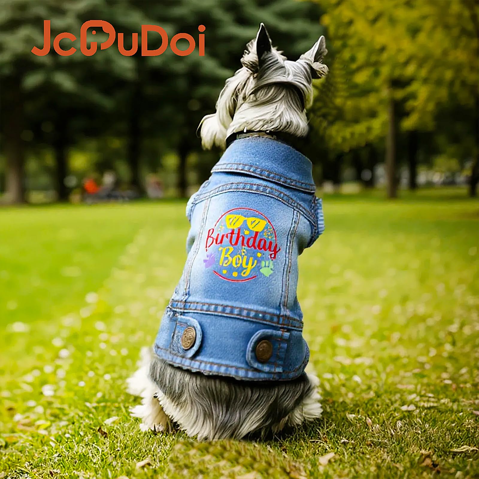 Jcdudoi Birthday Gift Boy Dog Jeans Jacket Denim Pet Coat For Puppy Small Dogs Classic Overalls Male Cat Costumes Washed Vest Cl